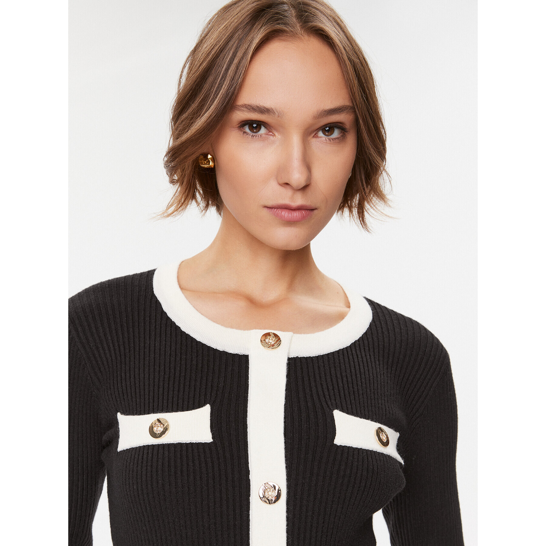 Gaudi Плетена рокля 321FD13009 Черен Regular Fit - Pepit.bg