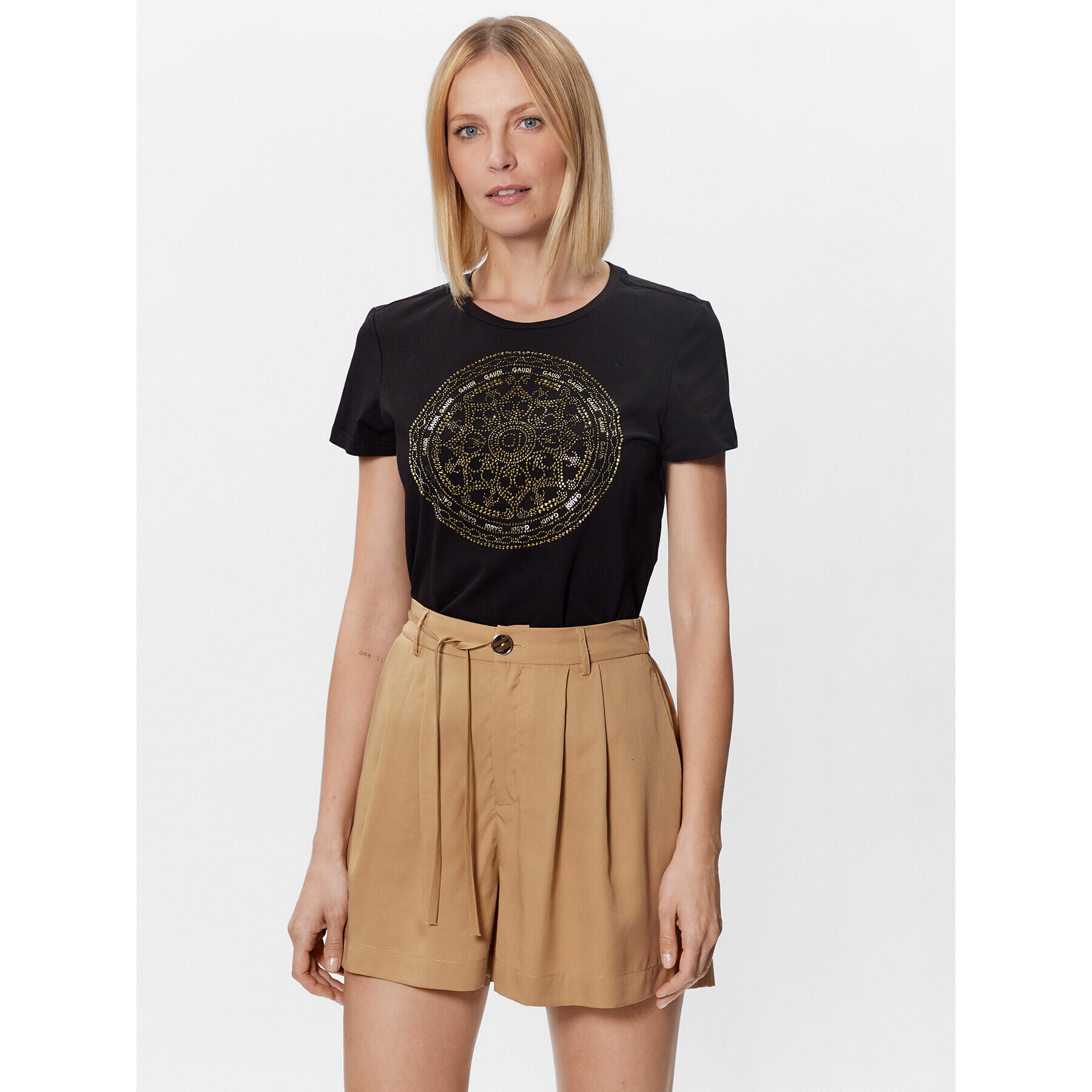 Gaudi Тишърт 311BD64001 Черен Regular Fit - Pepit.bg