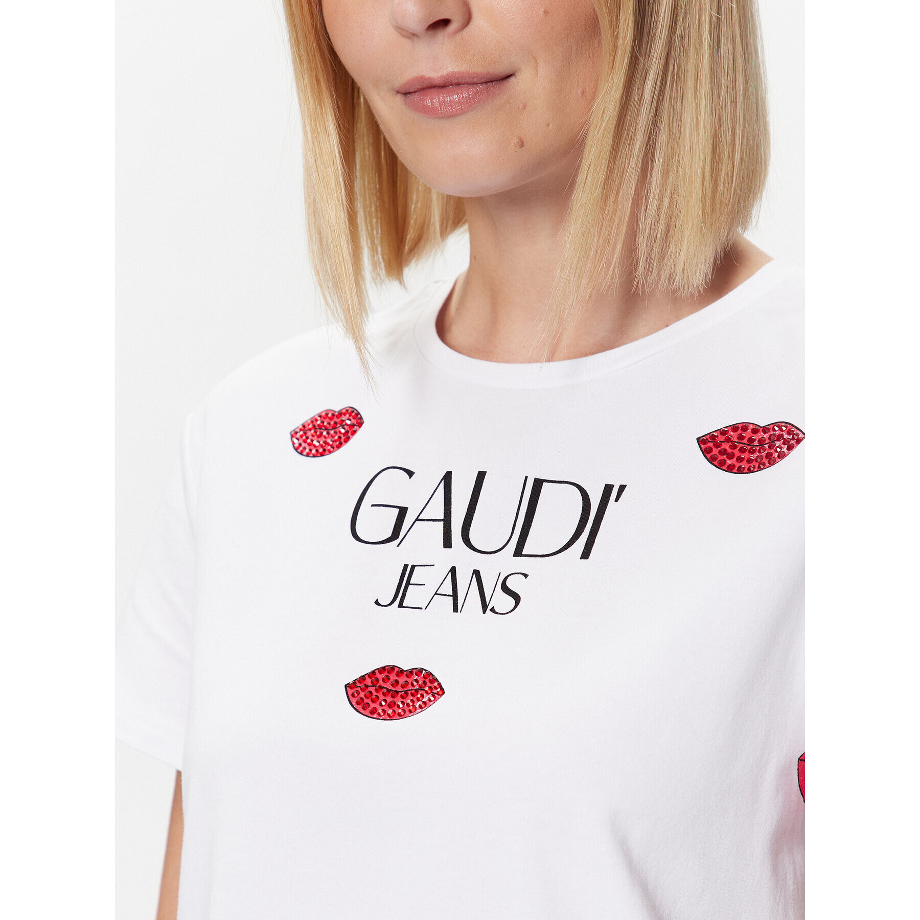 Gaudi Тишърт 311BD64008 Бял Regular Fit - Pepit.bg