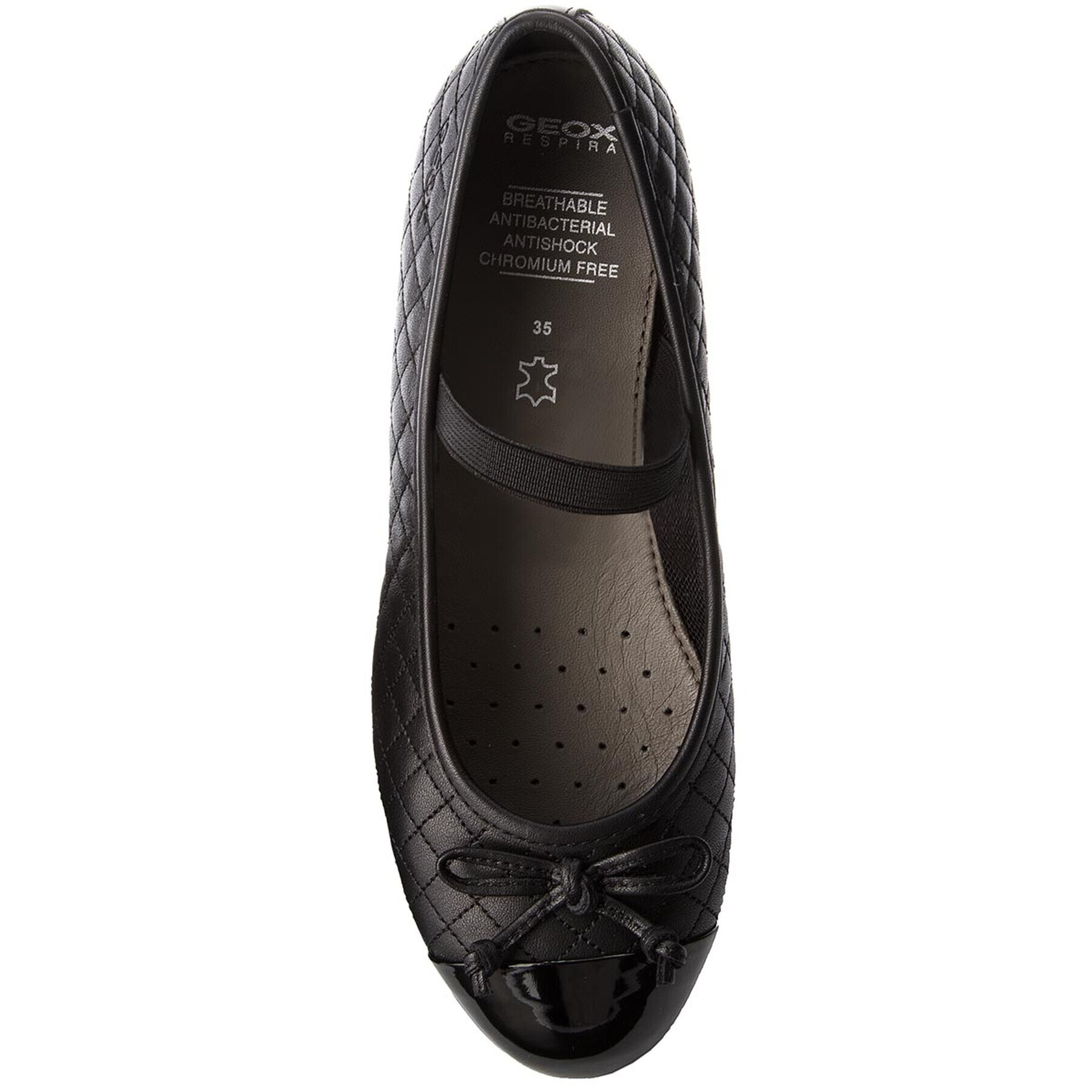 Geox Балеринки J Plie'B J5455B 08502 C9999 D Черен - Pepit.bg