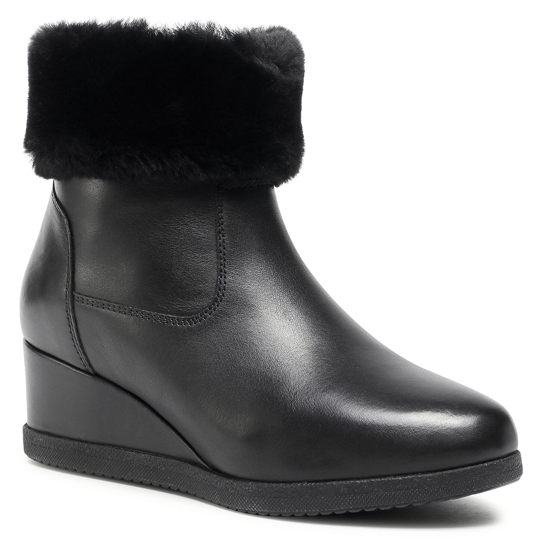 Geox Боти D Anylla Wedge G D04LDG 00085 C9999 Черен - Pepit.bg