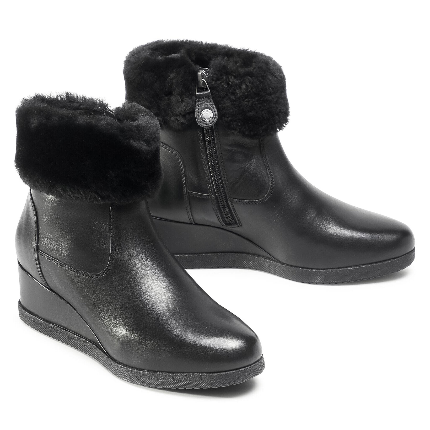Geox Боти D Anylla Wedge G D04LDG 00085 C9999 Черен - Pepit.bg