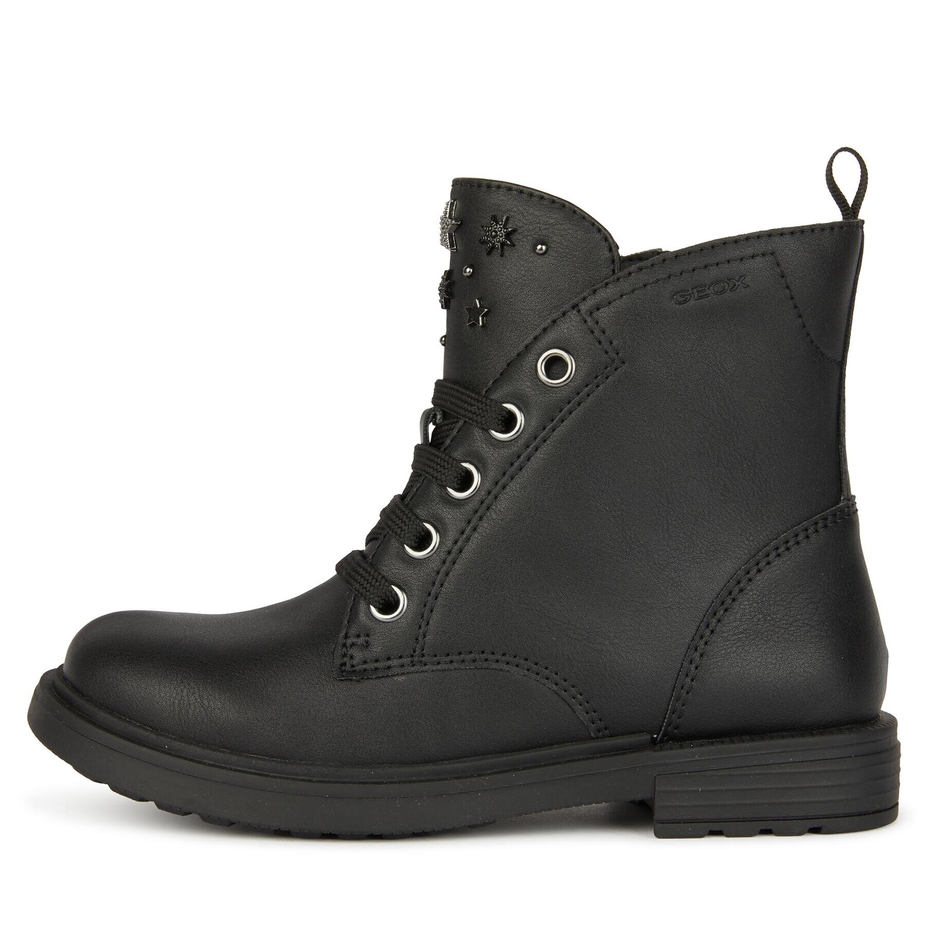 Geox Ботуши Jr Eclair J169QI 000BC C9B1G D Черен - Pepit.bg