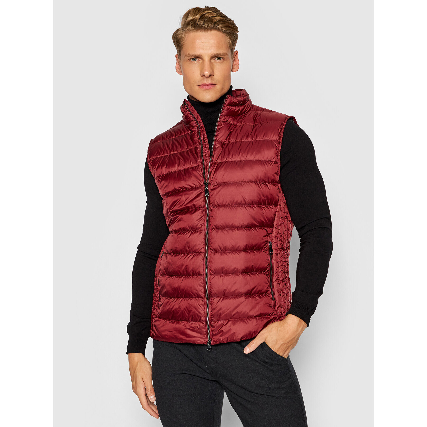 Geox Елек M1425C T2562 F7207 Бордо Regular Fit - Pepit.bg