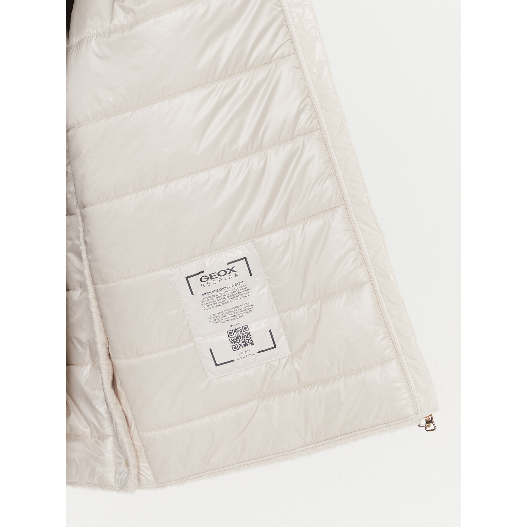 Geox Кожух Calithe W3620G TC176F 1732 Екрю Relaxed Fit - Pepit.bg