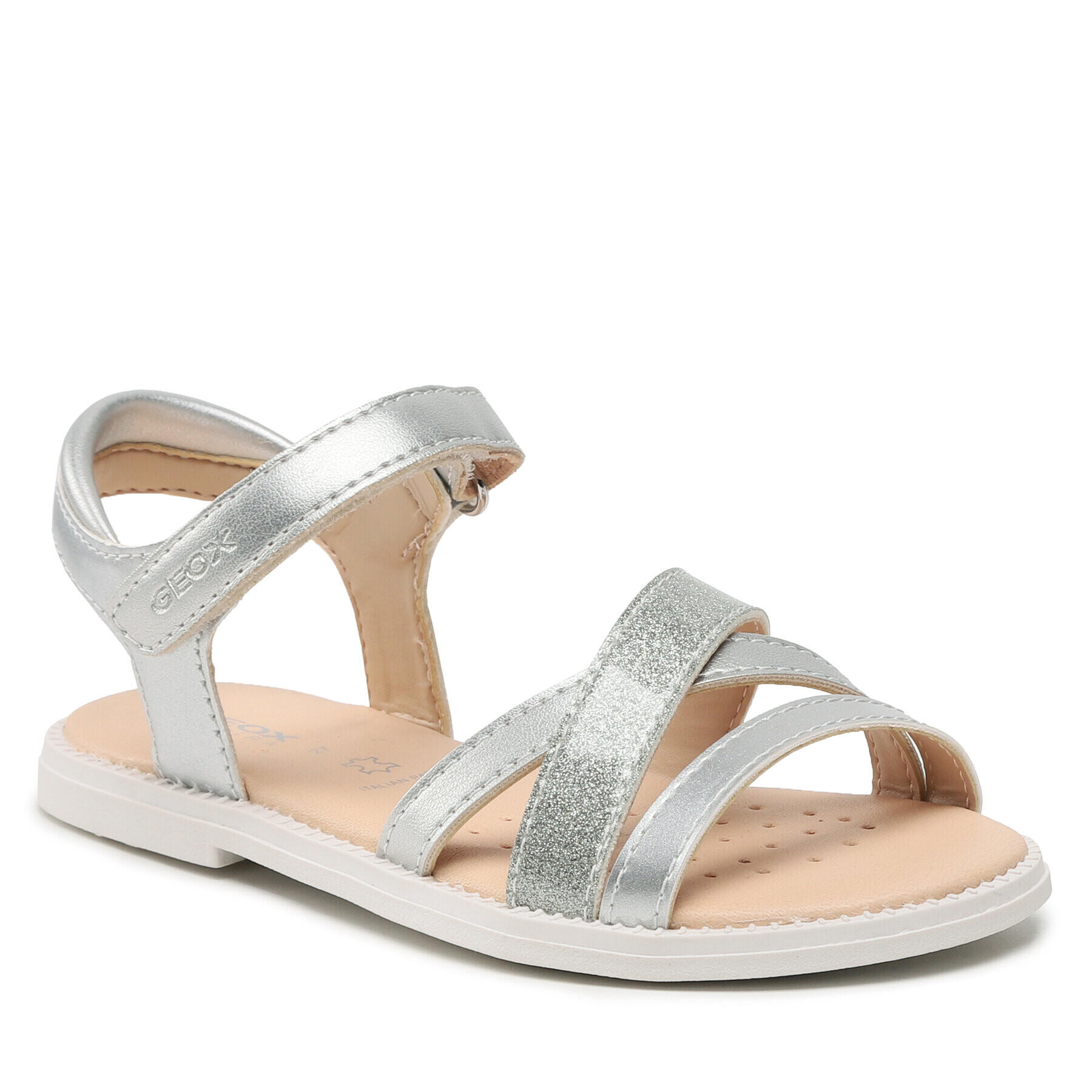 Geox Сандали J Sandal Karly Girl J5235D0HINFC1007 M Сребрист - Pepit.bg