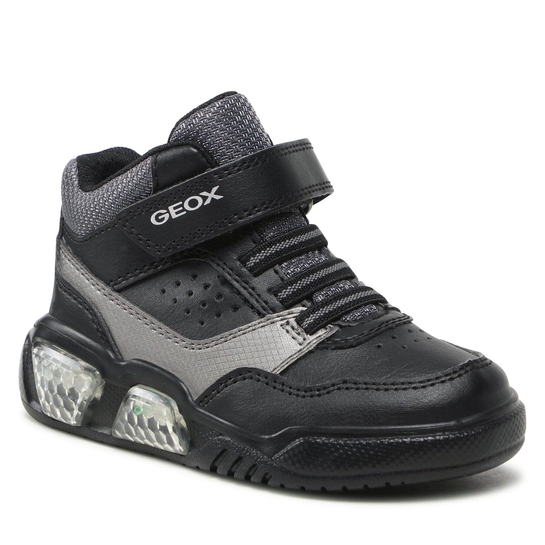 Geox Сникърси J Illuminus Boy J36GVB 05411 C0005 M Черен - Pepit.bg