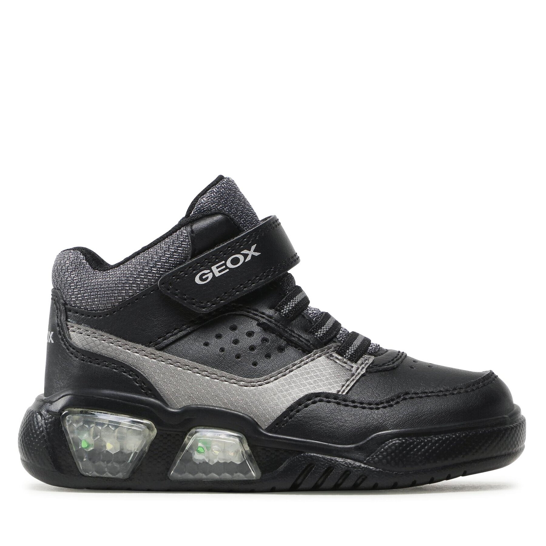 Geox Сникърси J Illuminus Boy J36GVB 05411 C0005 M Черен - Pepit.bg