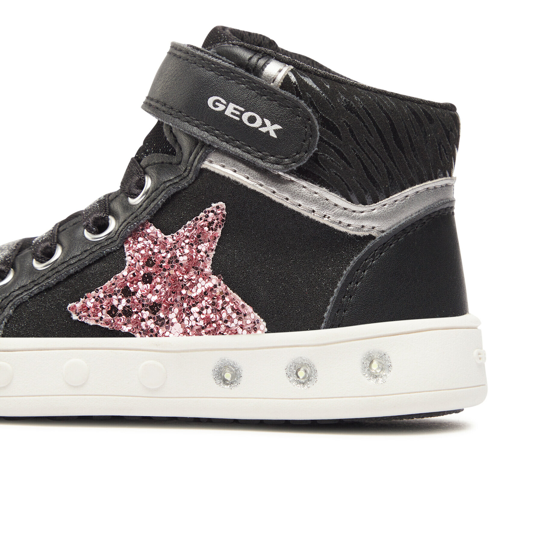 Geox Сникърси J Skylin Girl J368WG 0BJDH C9231 M Черен - Pepit.bg