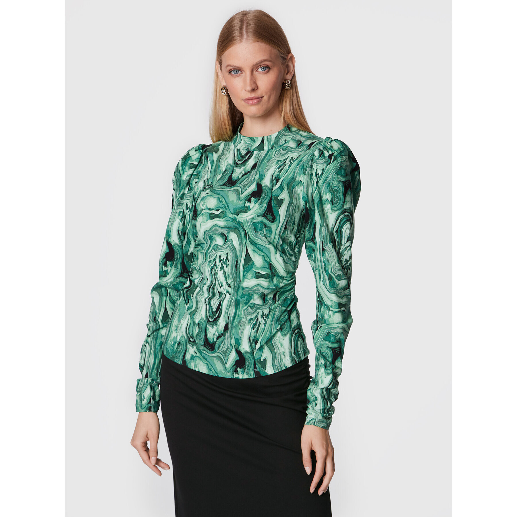 Gestuz Блуза Ravagz 10906455 Зелен Slim Fit - Pepit.bg