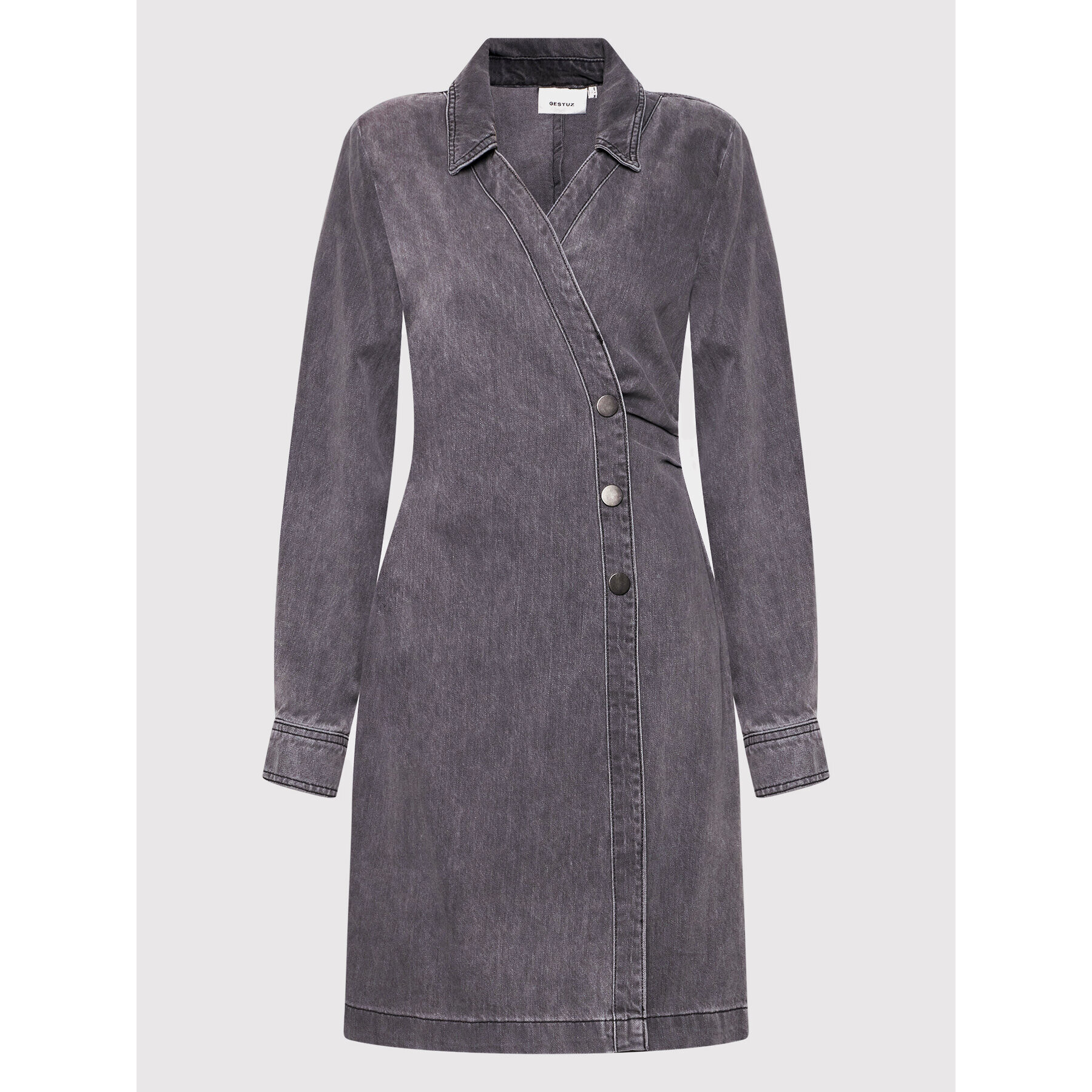 Gestuz Дънкова рокля Glendagz 10905848 Сив Regular Fit - Pepit.bg