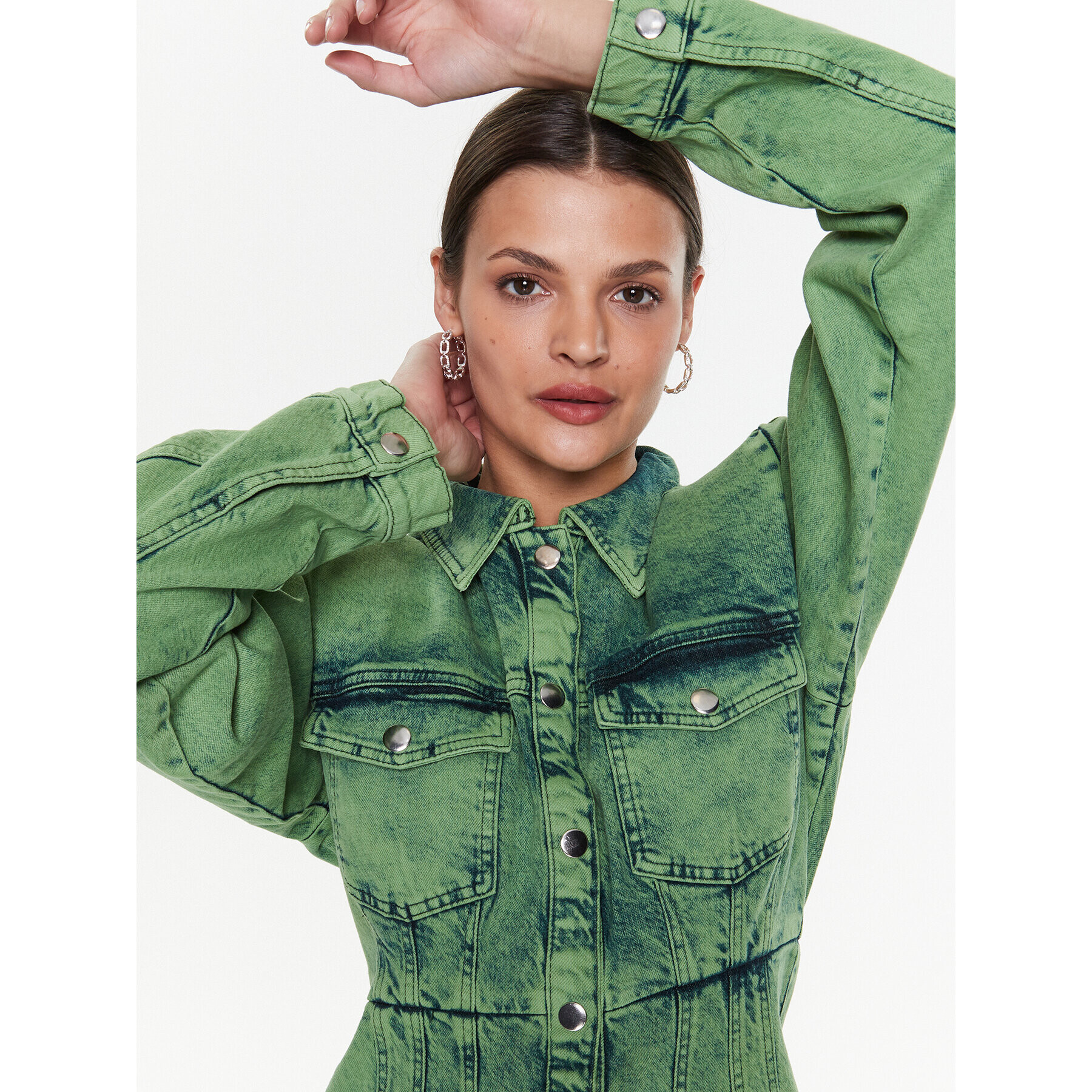 Gestuz Дънкова рокля Skyegz 10906800 Зелен Regular Fit - Pepit.bg