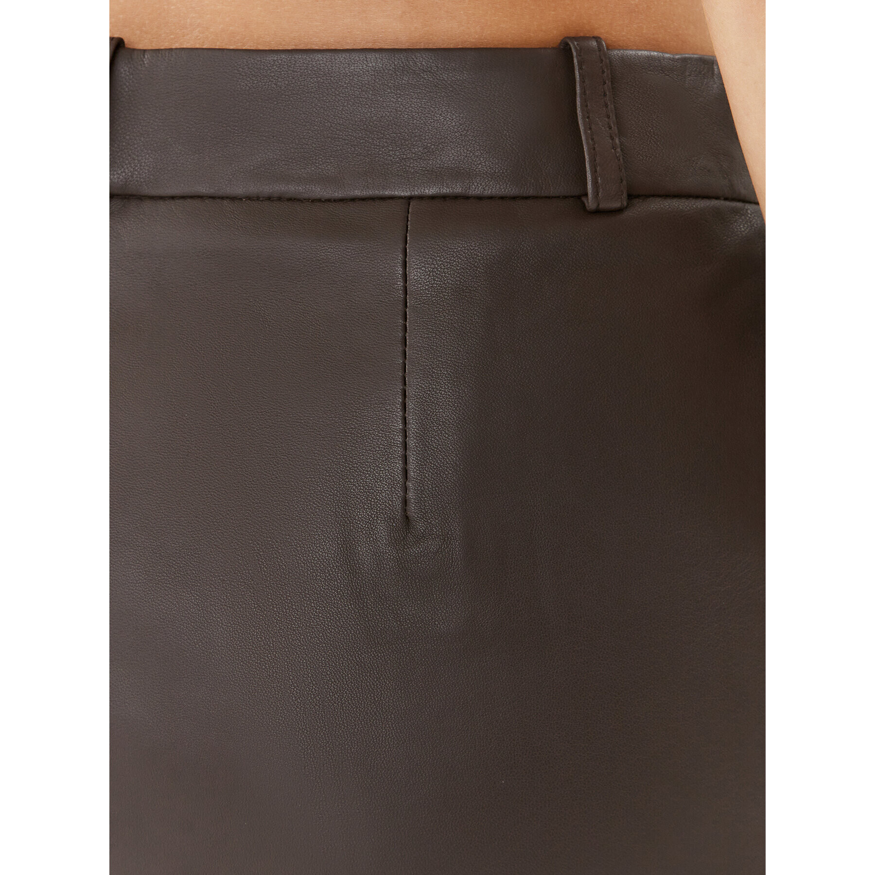 Gestuz Кожена пола 10908203 Кафяв Slim Fit - Pepit.bg
