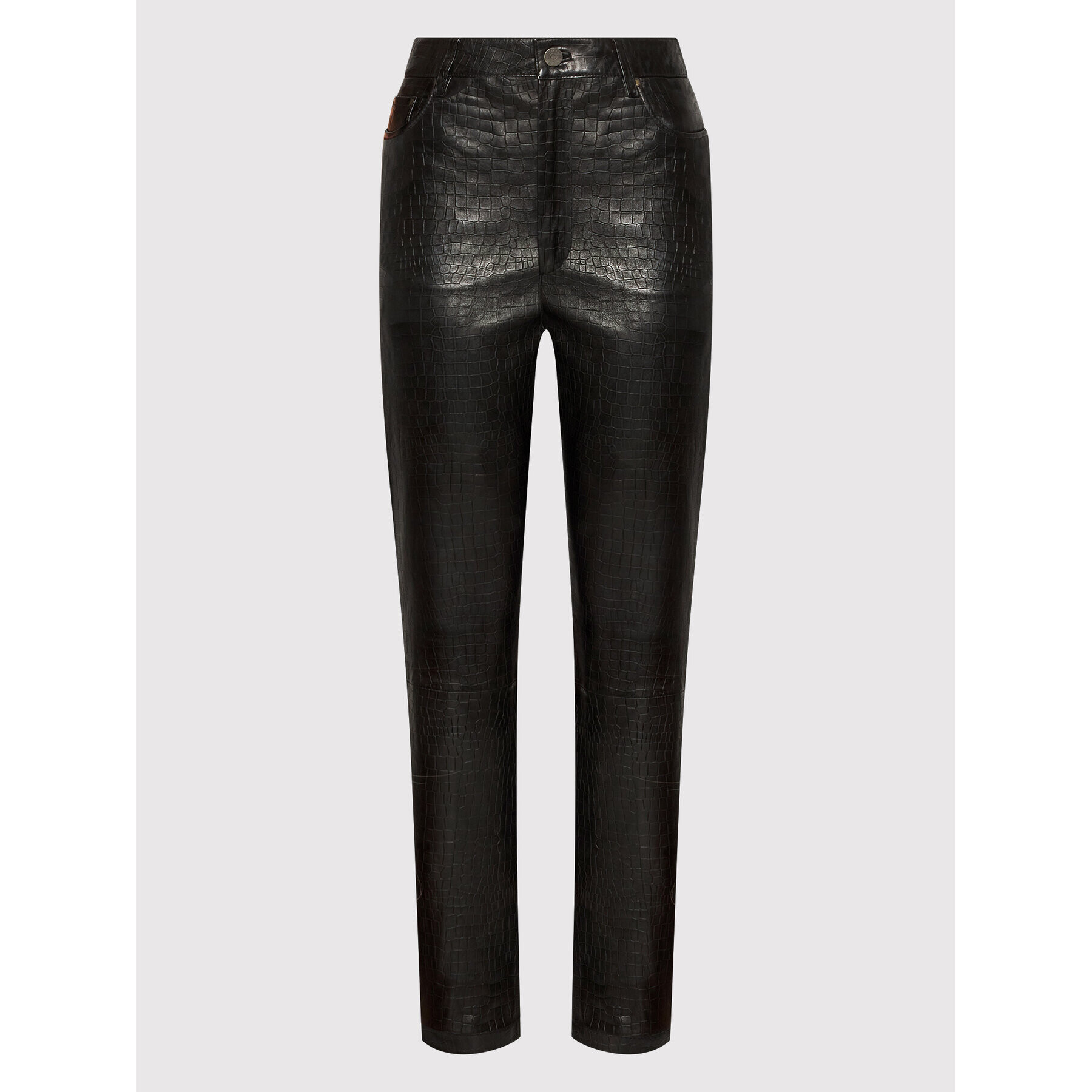 Gestuz Кожени панталони Luligz 10905703 Черен Regular Fit - Pepit.bg