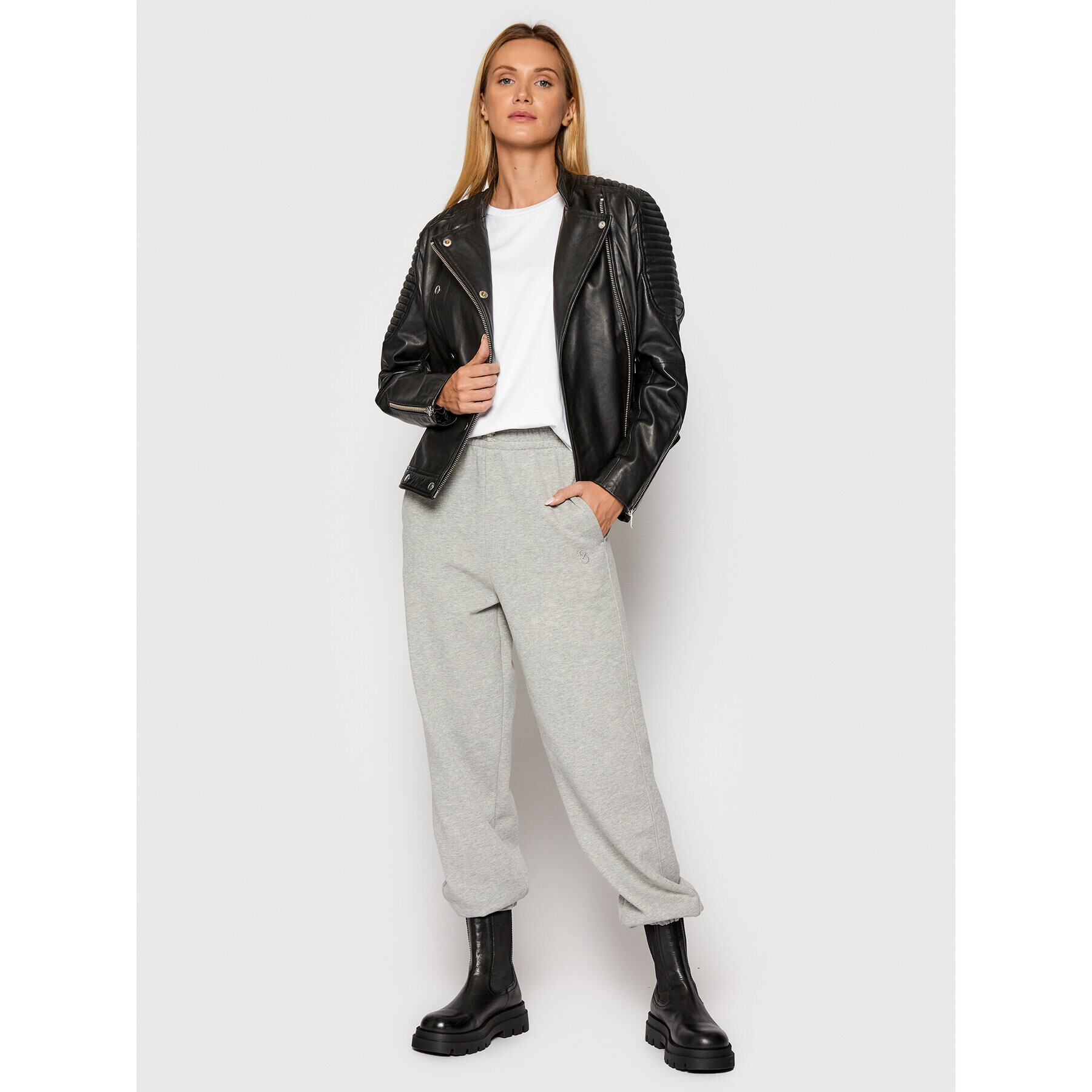 Gestuz Кожено яке Melgz 10904666 Черен Regular Fit - Pepit.bg