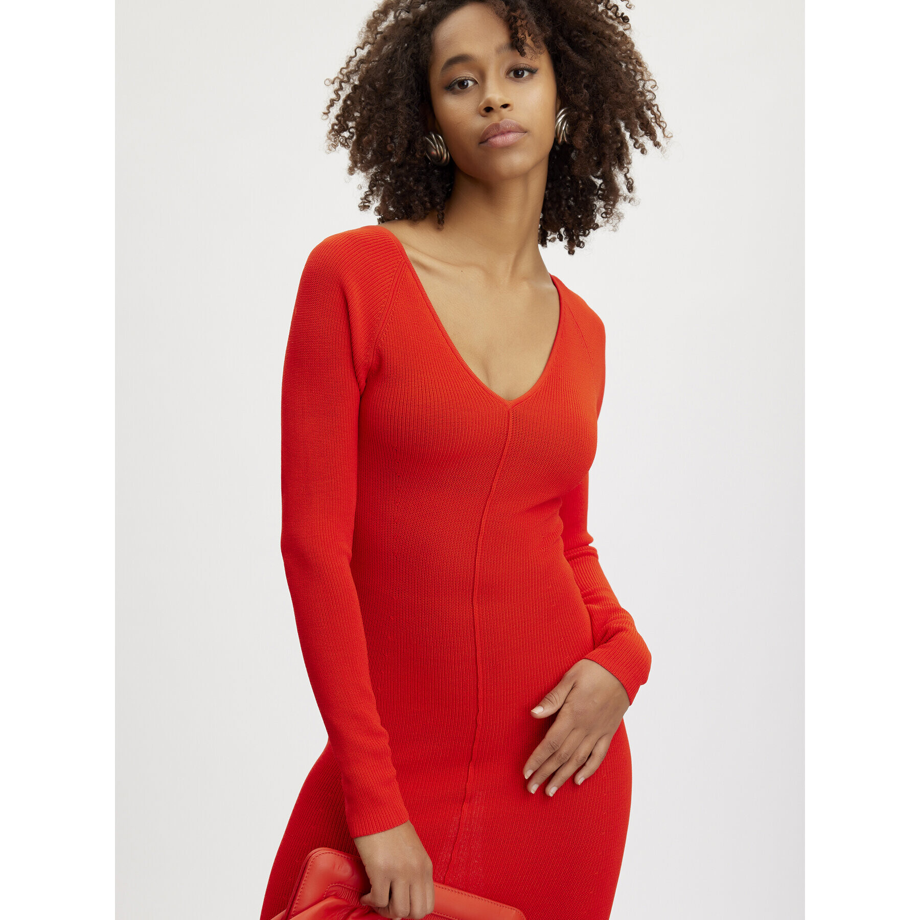 Gestuz Плетена рокля 10908347 Червен Slim Fit - Pepit.bg