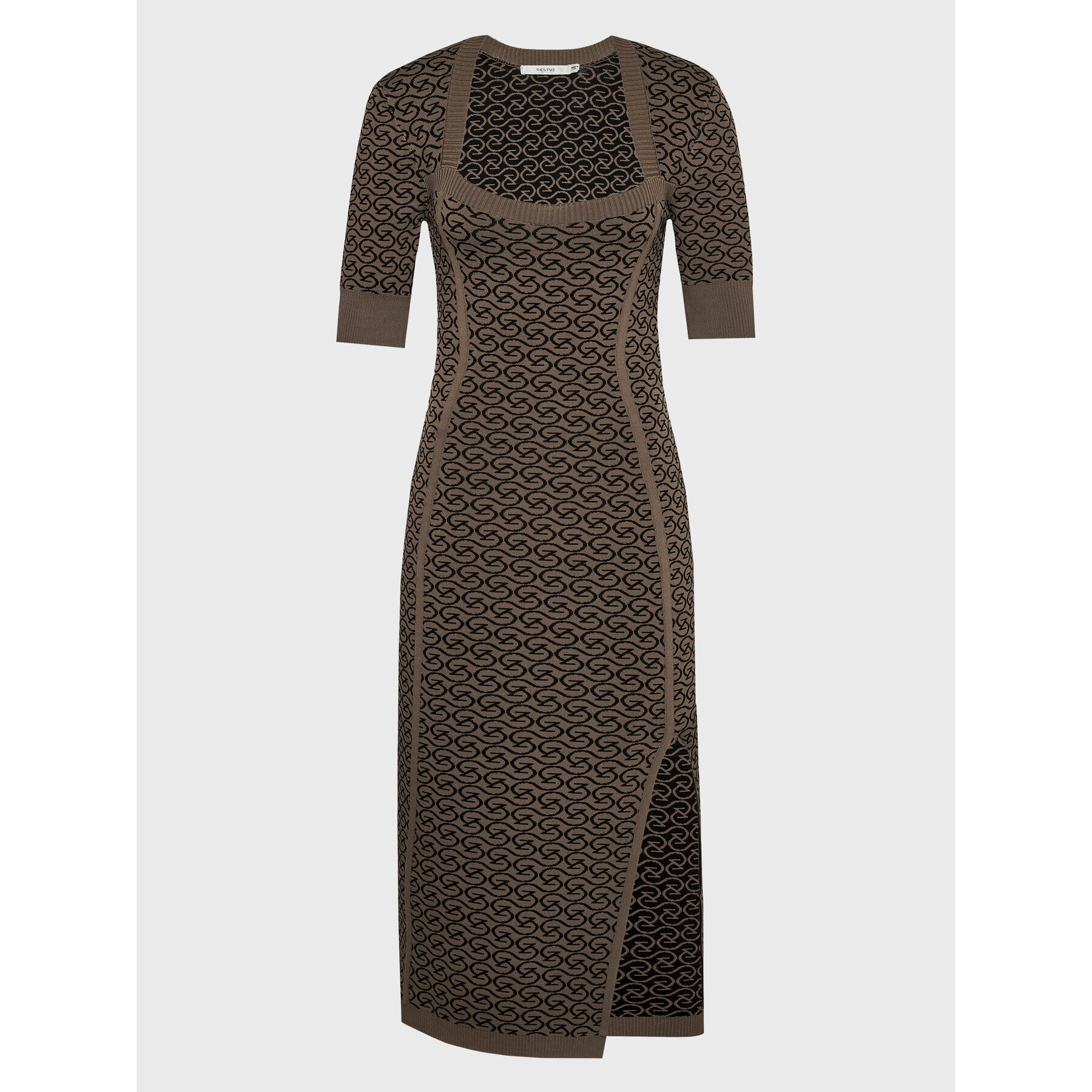 Gestuz Плетена рокля Matthea 10906265 Зелен Slim Fit - Pepit.bg