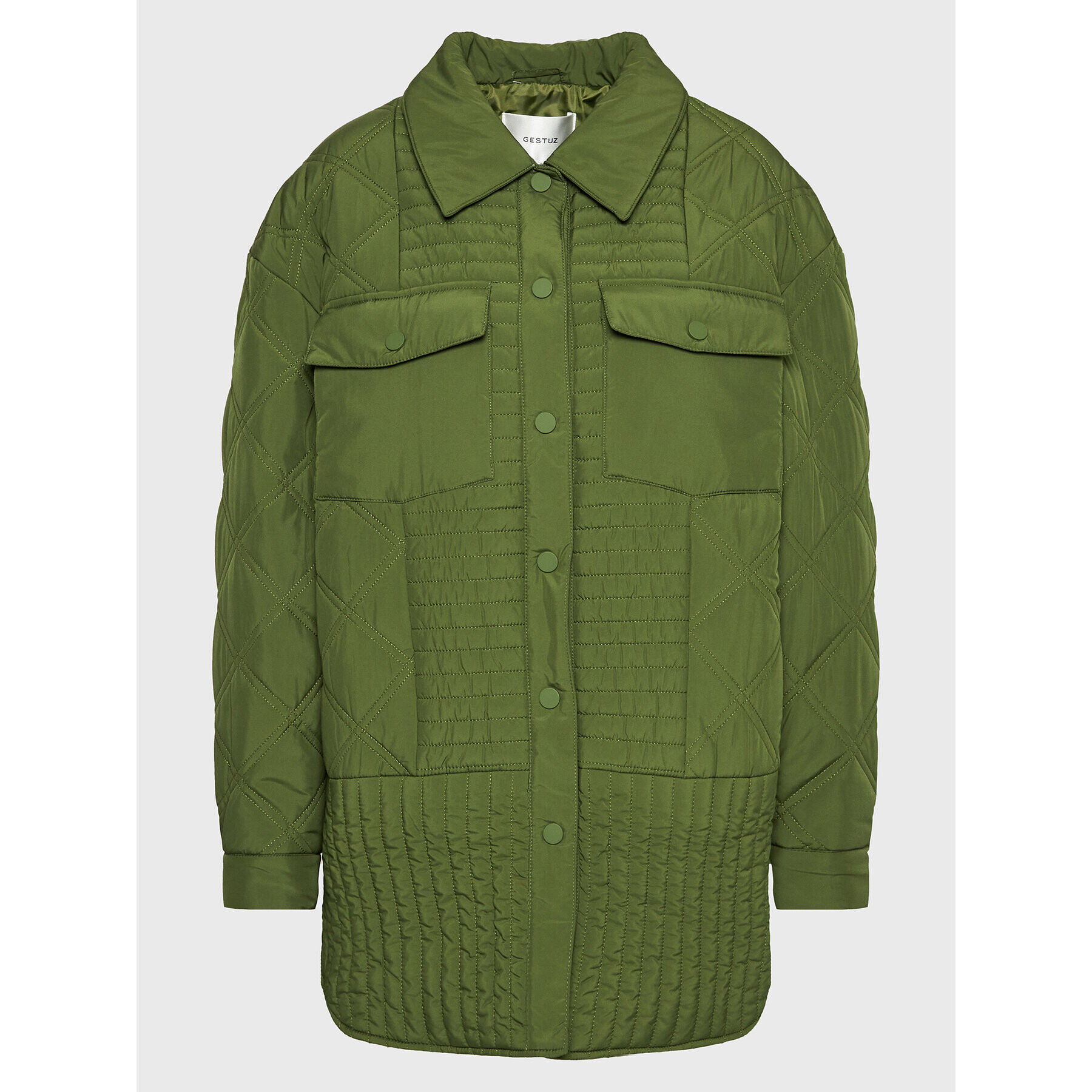 Gestuz Преходно яке Teba 10906357 Зелен Loose Fit - Pepit.bg