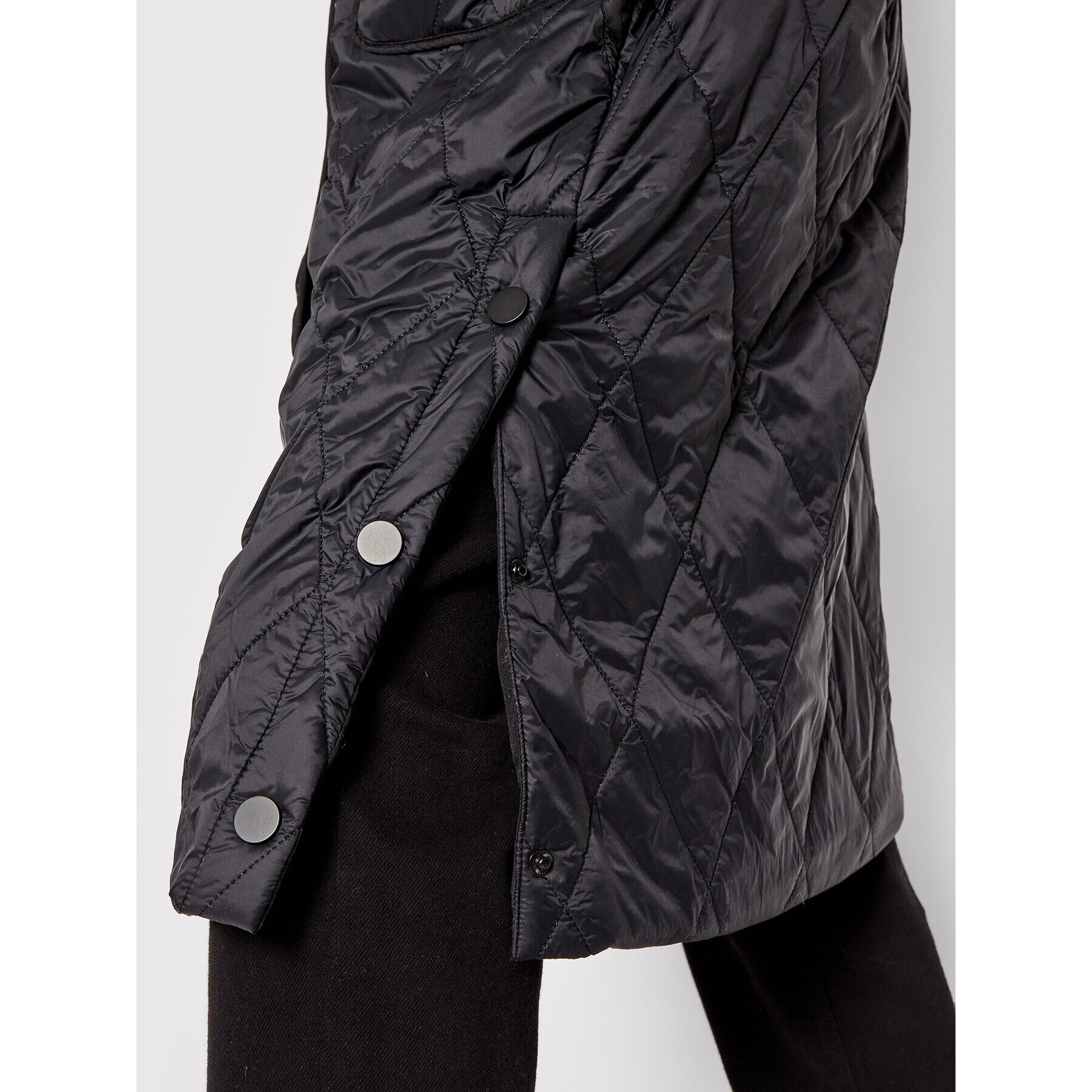 Gestuz Пухено яке Evala 10905602 Черен Loose Fit - Pepit.bg