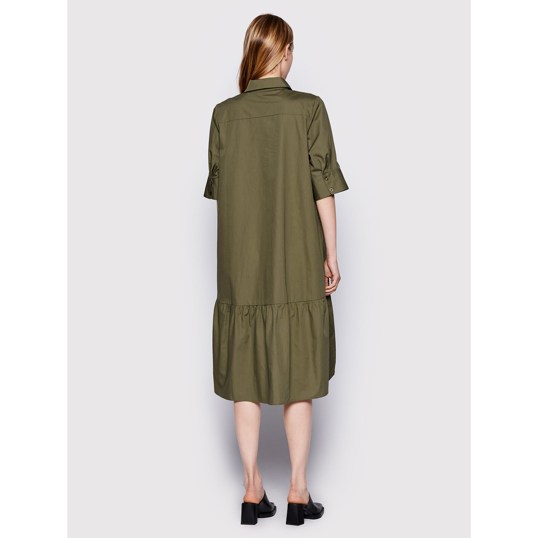 Gestuz Рокля тип риза Avaligz 10906320 Зелен Loose Fit - Pepit.bg