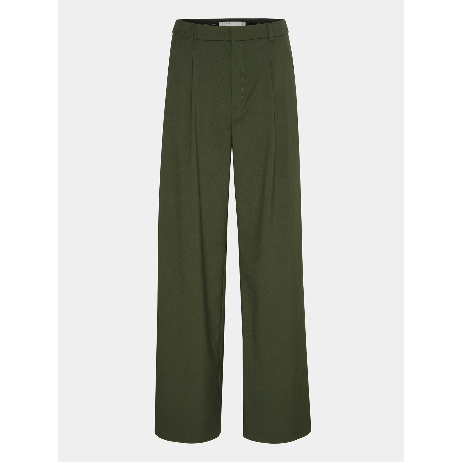 Gestuz Текстилни панталони 10906861 Зелен Wide Leg - Pepit.bg