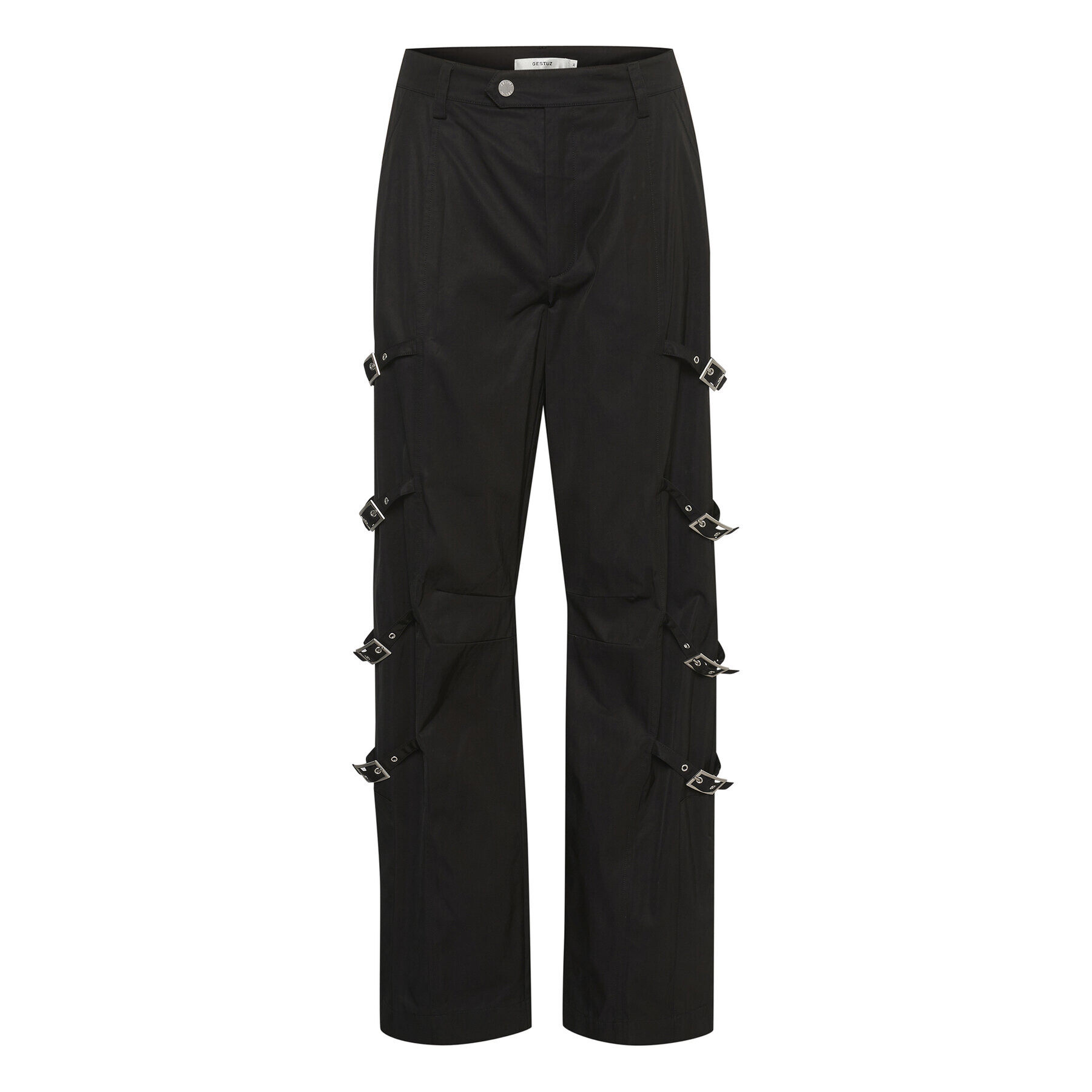 Gestuz Текстилни панталони 10908260 Черен Regular Fit - Pepit.bg