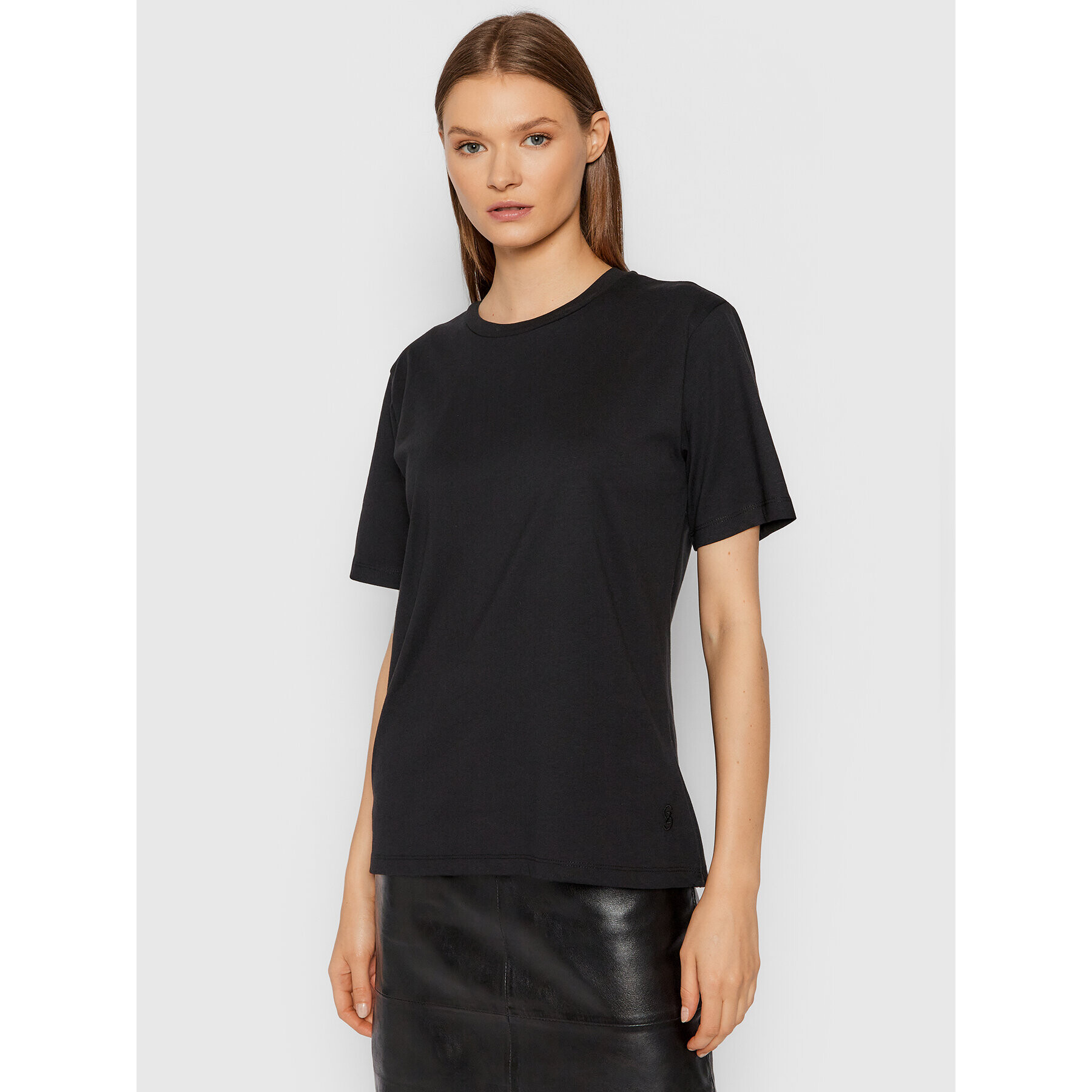 Gestuz Тишърт Roxiegz 10905209 Черен Regular Fit - Pepit.bg