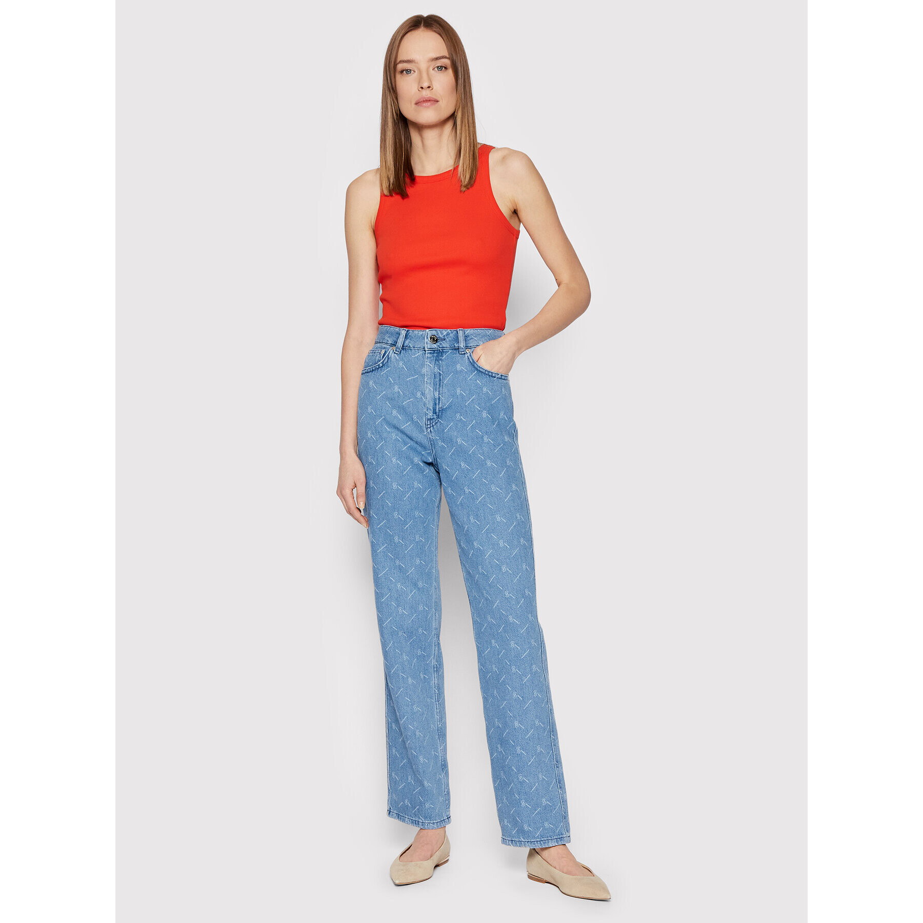 Gestuz топ Drewgz 10906229 Червен Slim Fit - Pepit.bg