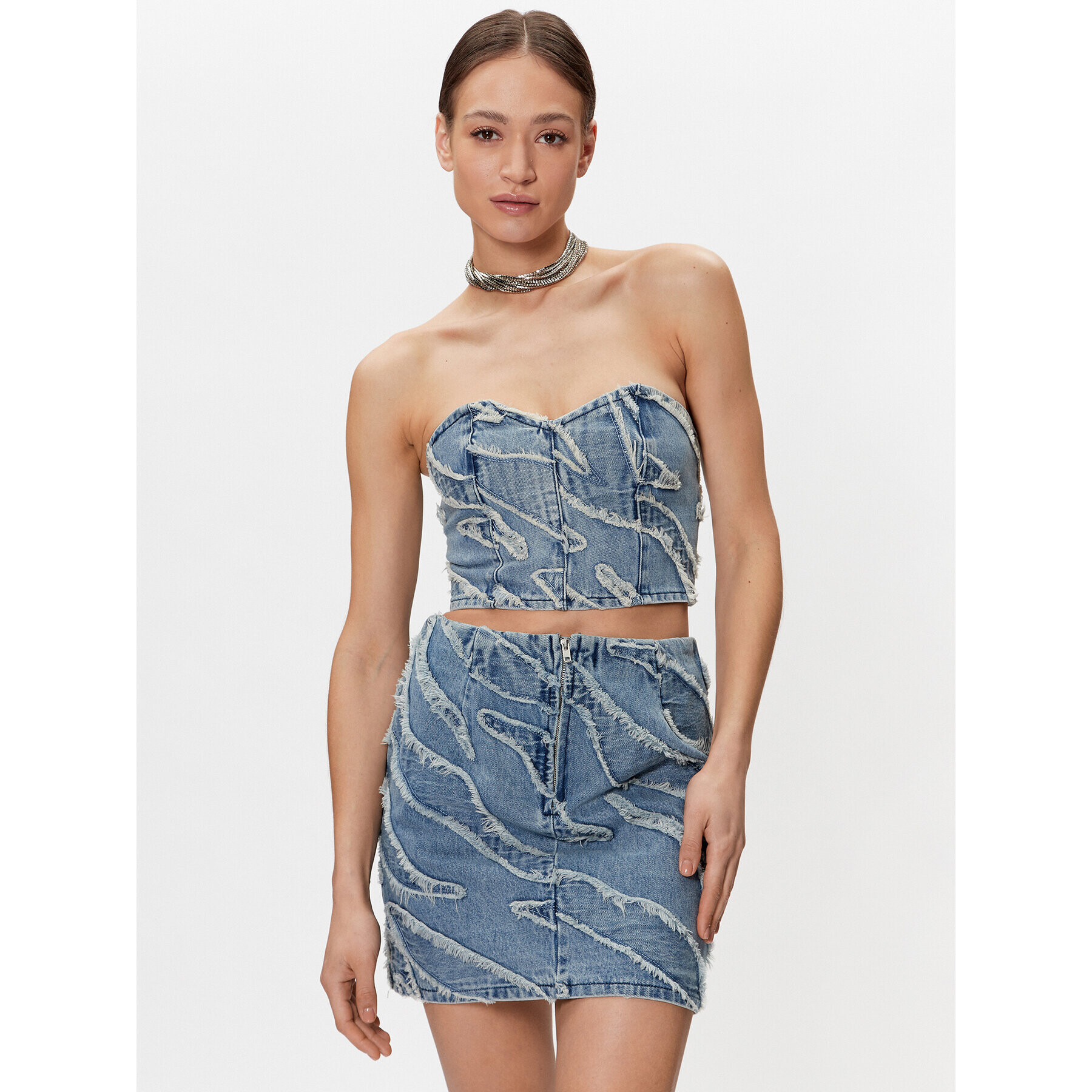 Gestuz топ Larisa 10906883 Син Slim Fit - Pepit.bg