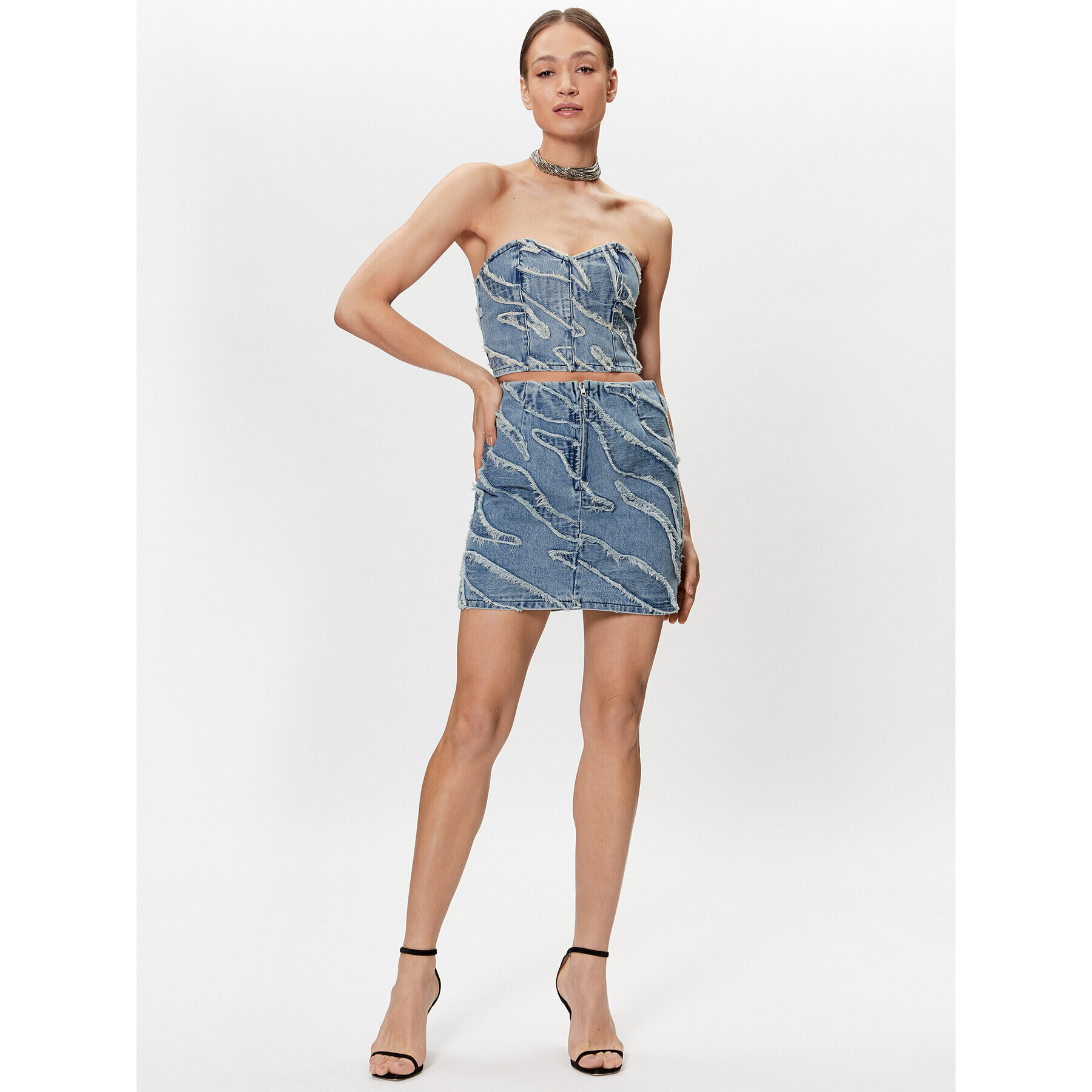 Gestuz топ Larisa 10906883 Син Slim Fit - Pepit.bg