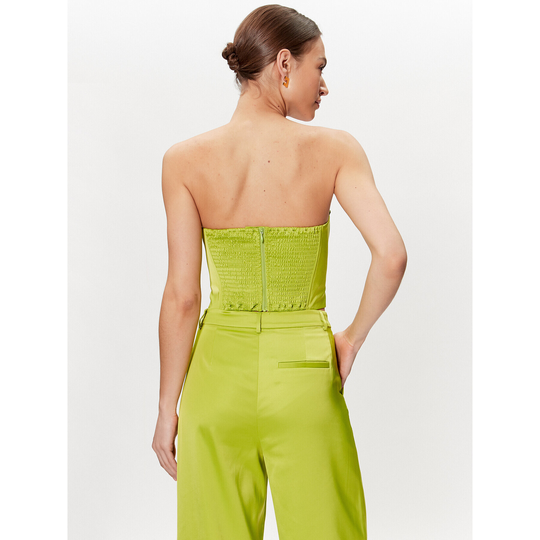Gestuz топ Nilia 10907012 Зелен Slim Fit - Pepit.bg