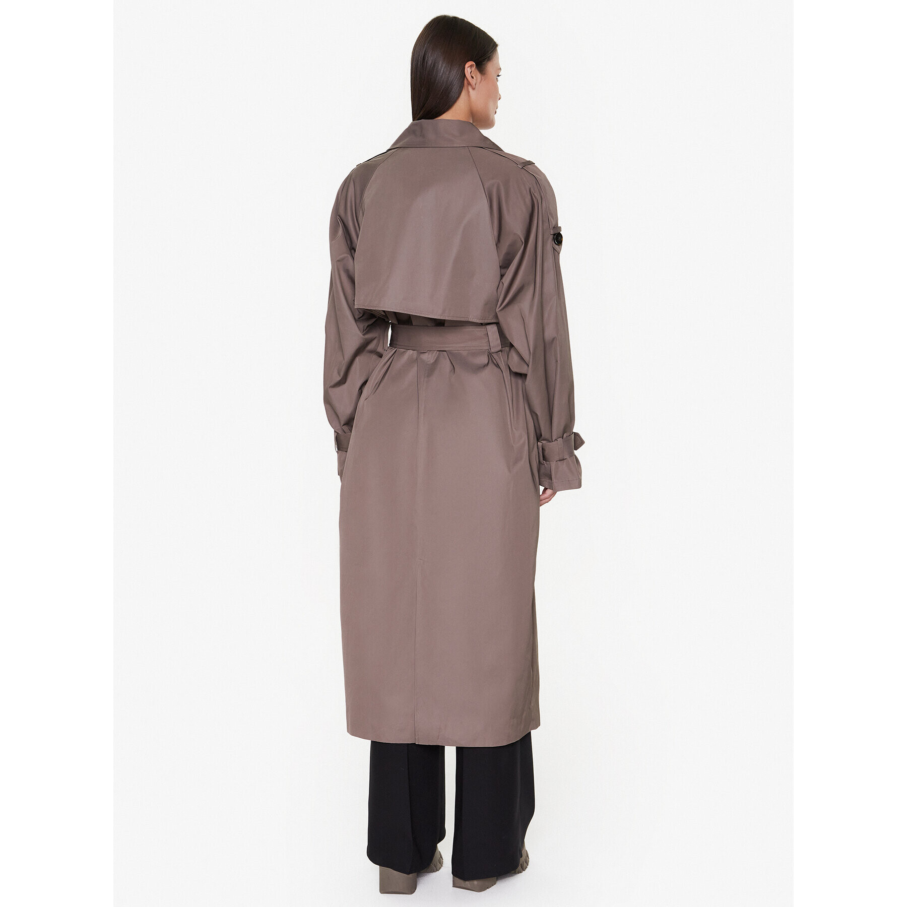 Gestuz Тренч Sarga 10906855 Кафяв Loose Fit - Pepit.bg