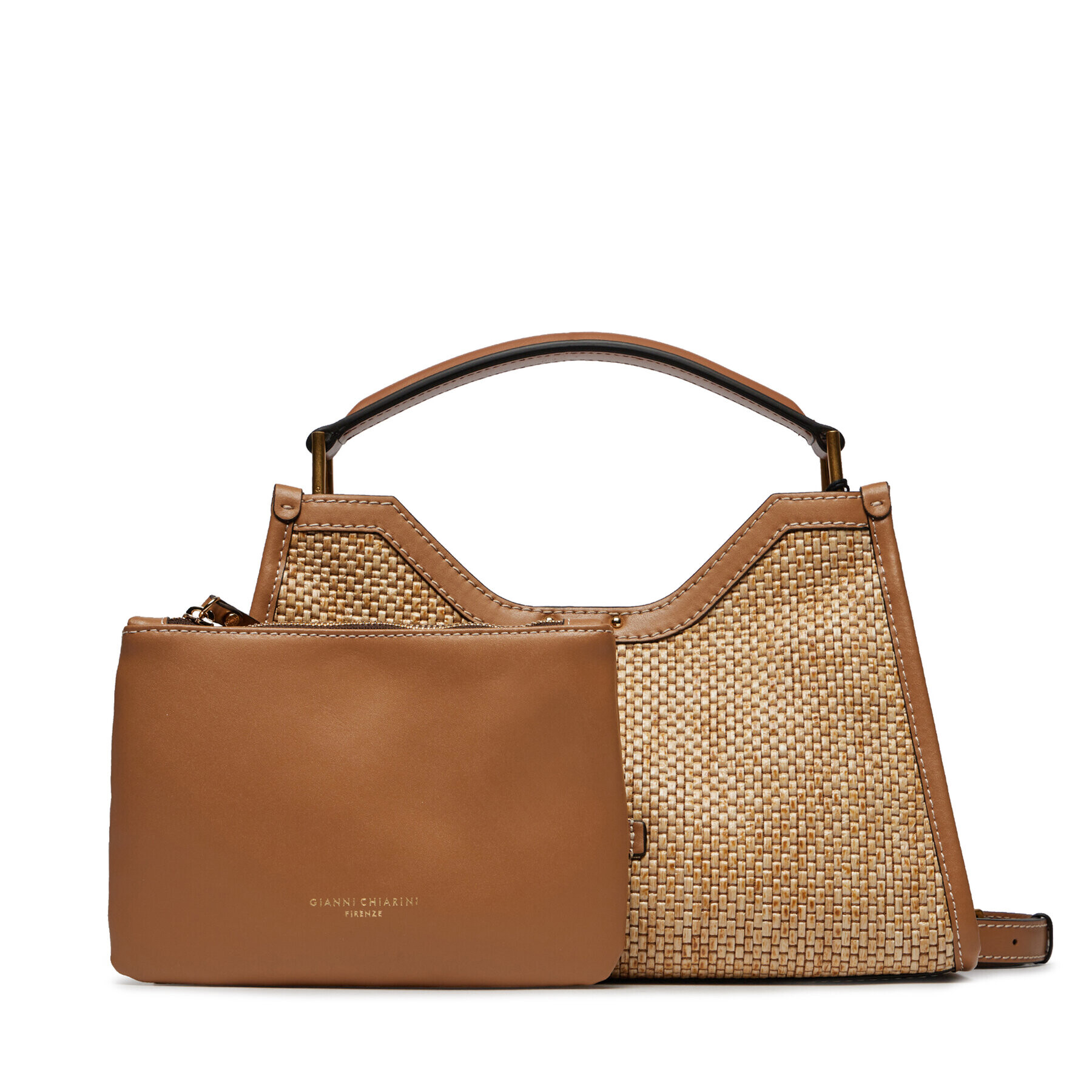 Gianni Chiarini Дамска чанта Aurora BS 10835 BRICK-PL Кафяв - Pepit.bg