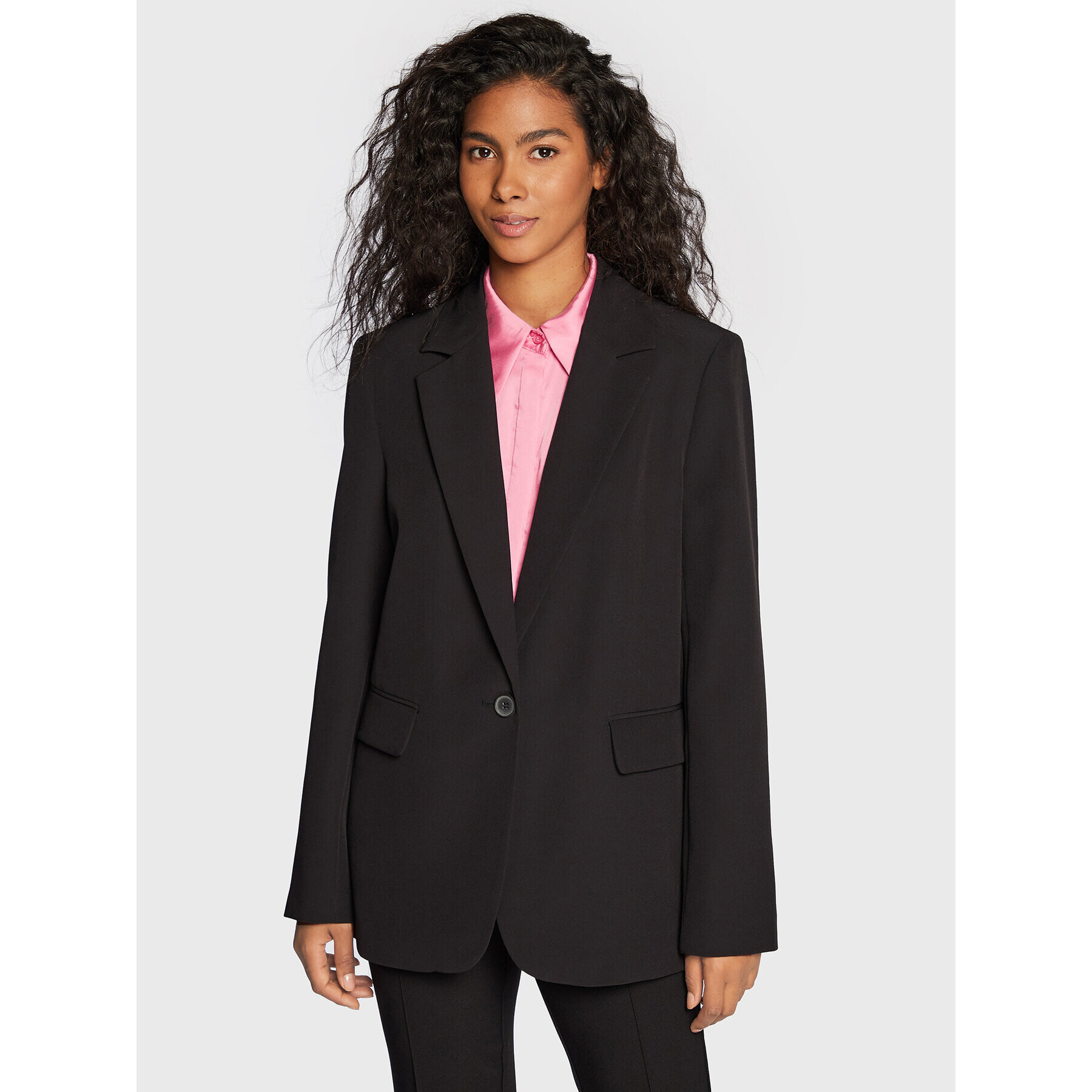 Gina Tricot Блейзър Ottilia Blazer 11181 Черен Relaxed Fit - Pepit.bg