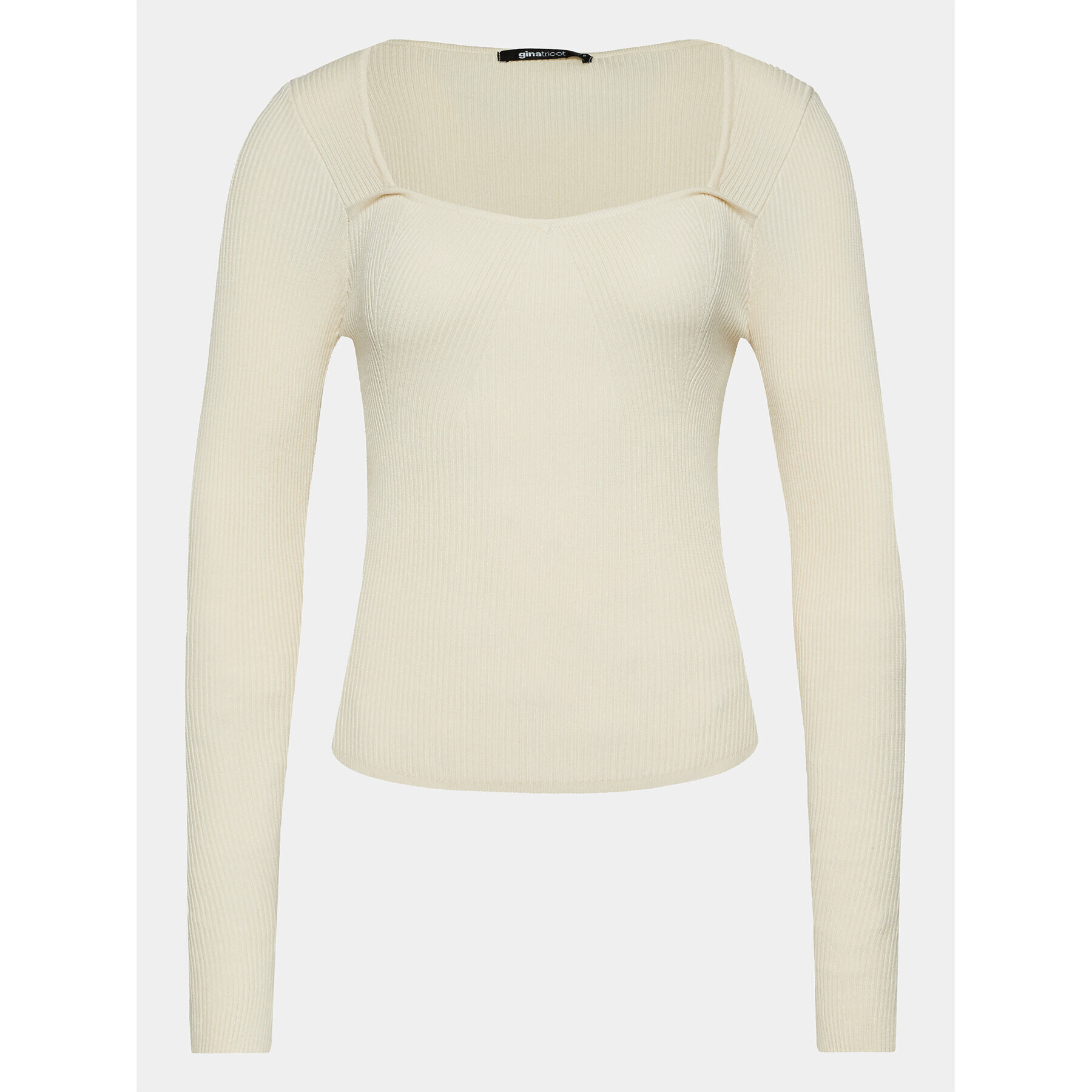 Gina Tricot Блуза 21217 Екрю Regular Fit - Pepit.bg