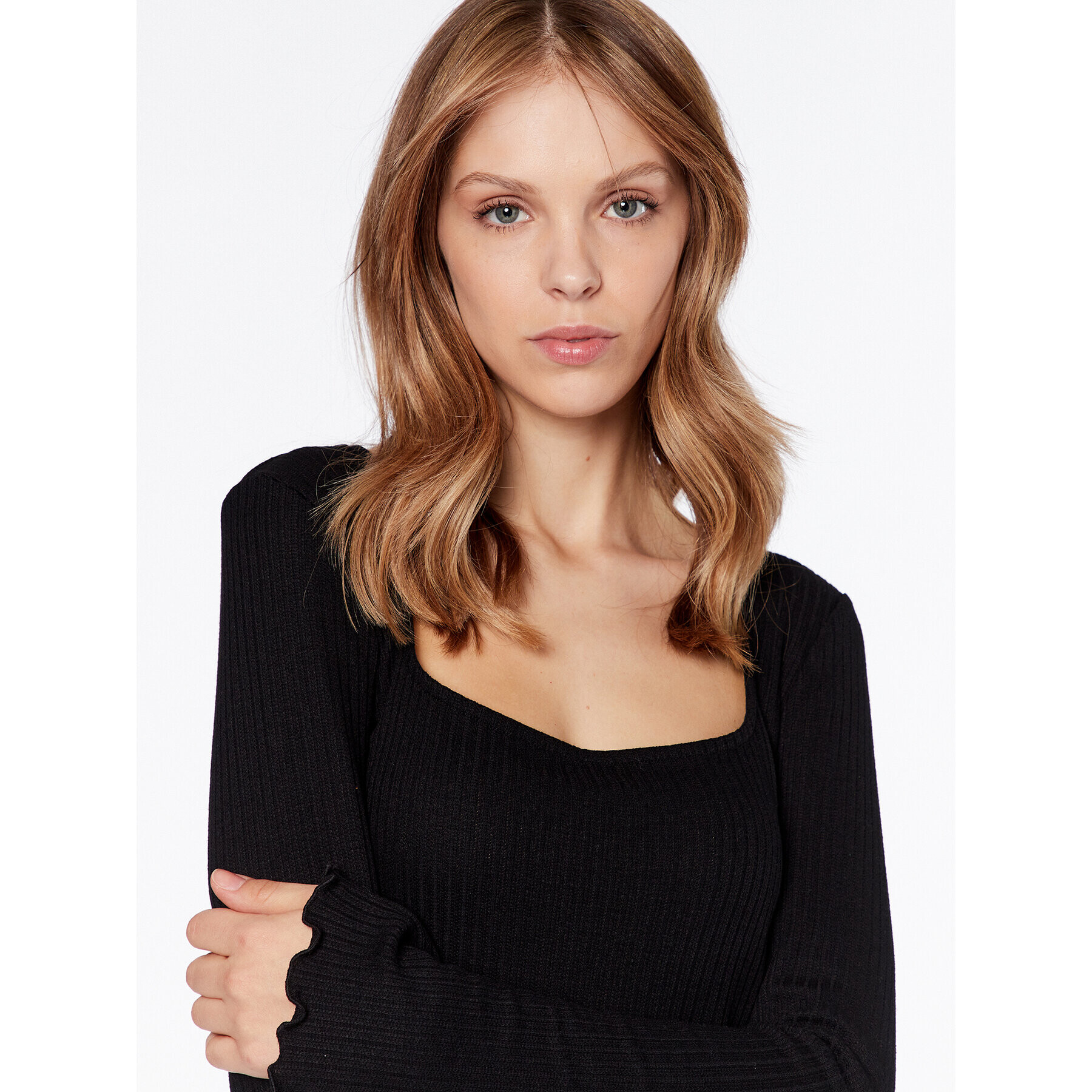 Gina Tricot Блуза Alba 18689 Черен Regular Fit - Pepit.bg