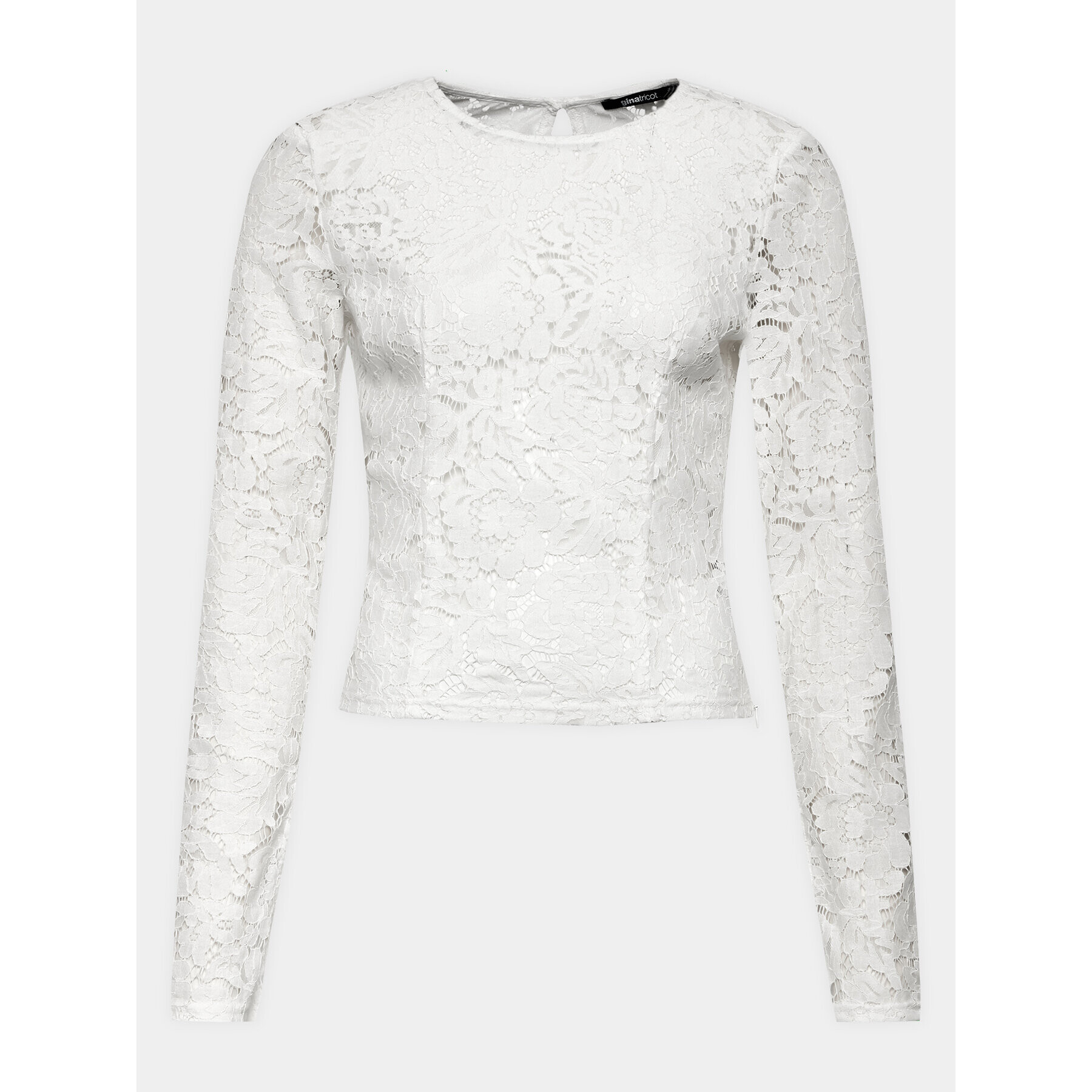 Gina Tricot Блуза Lace top 20618 Бял Regular Fit - Pepit.bg
