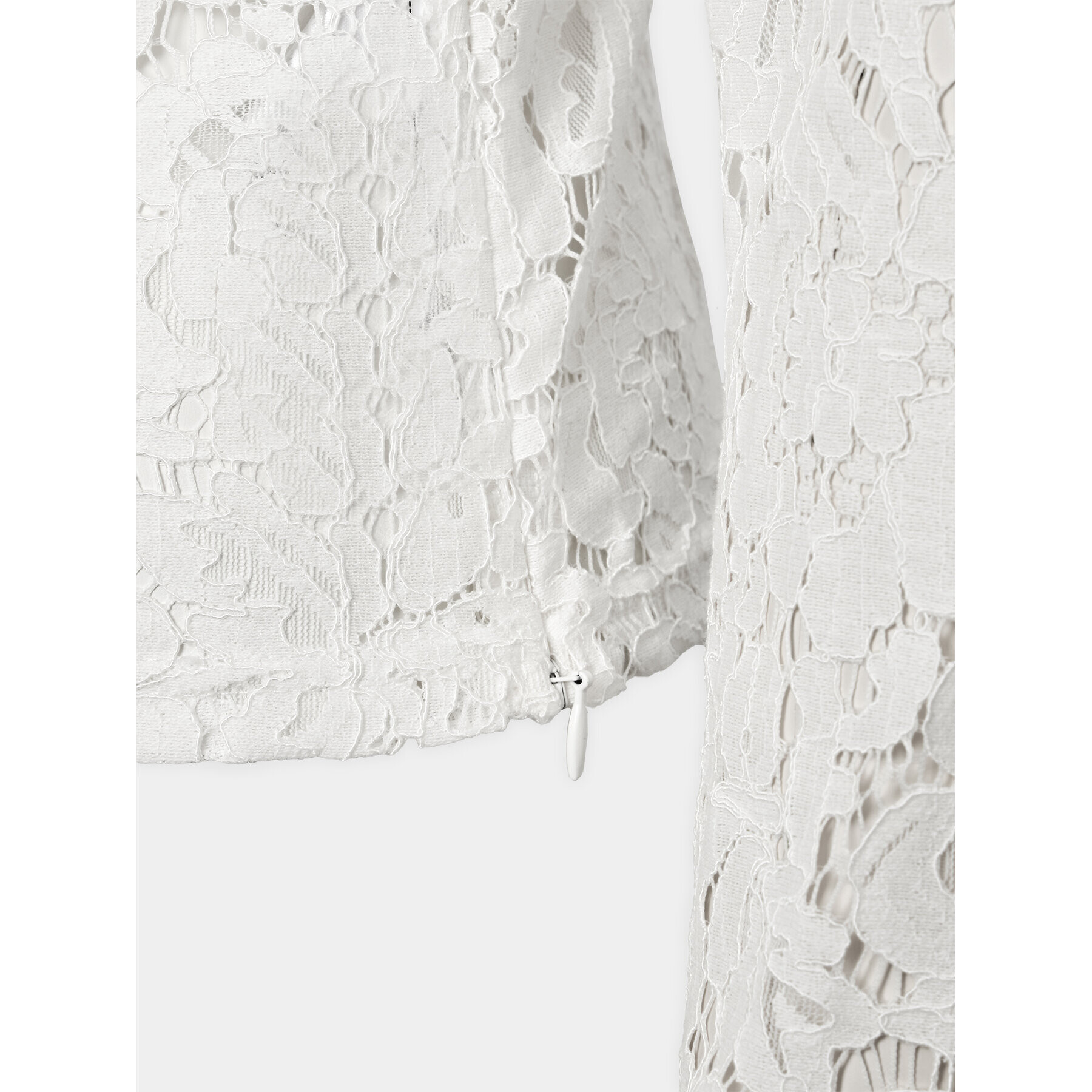 Gina Tricot Блуза Lace top 20618 Бял Regular Fit - Pepit.bg