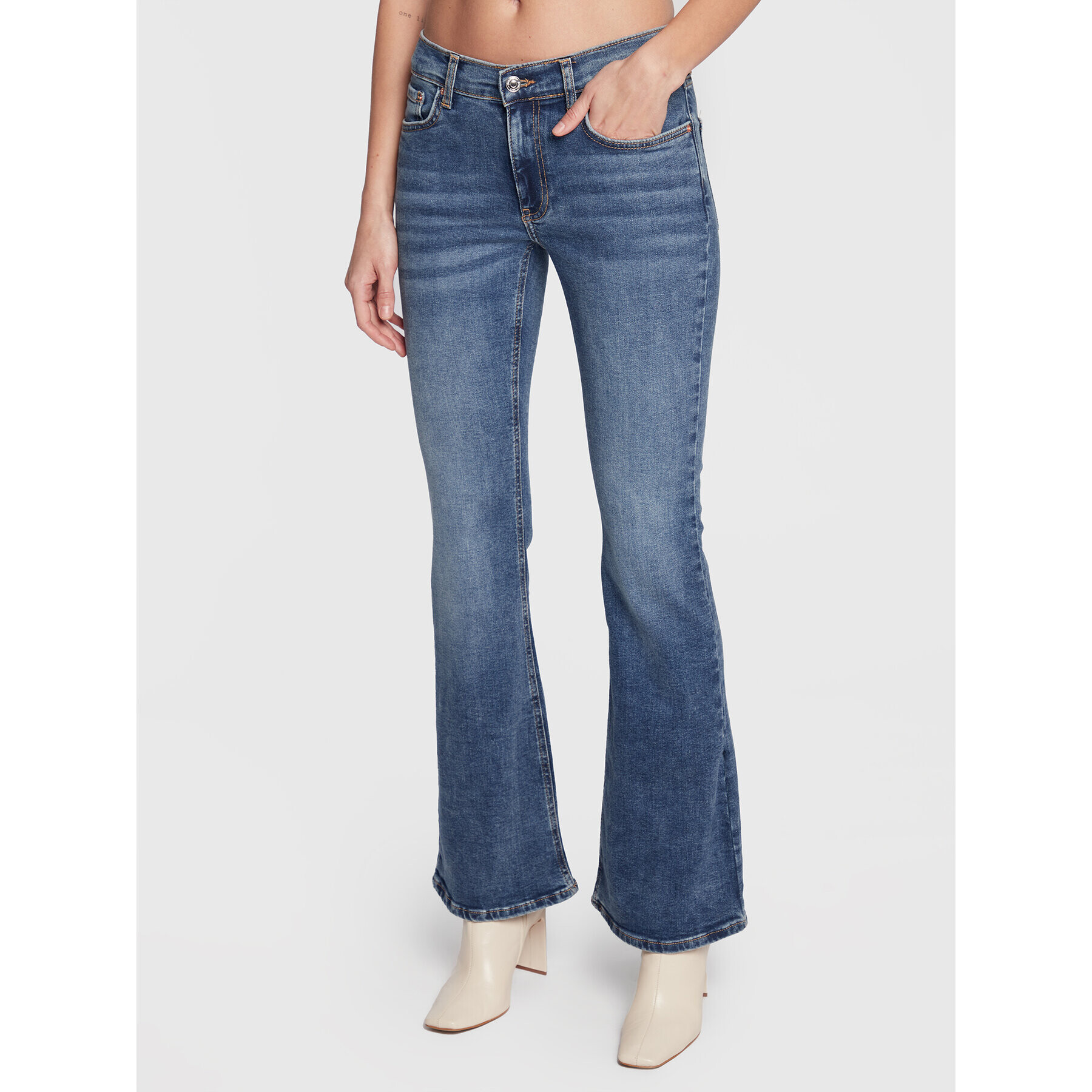 Gina Tricot Дънки 17398 Тъмносин Regular Fit - Pepit.bg