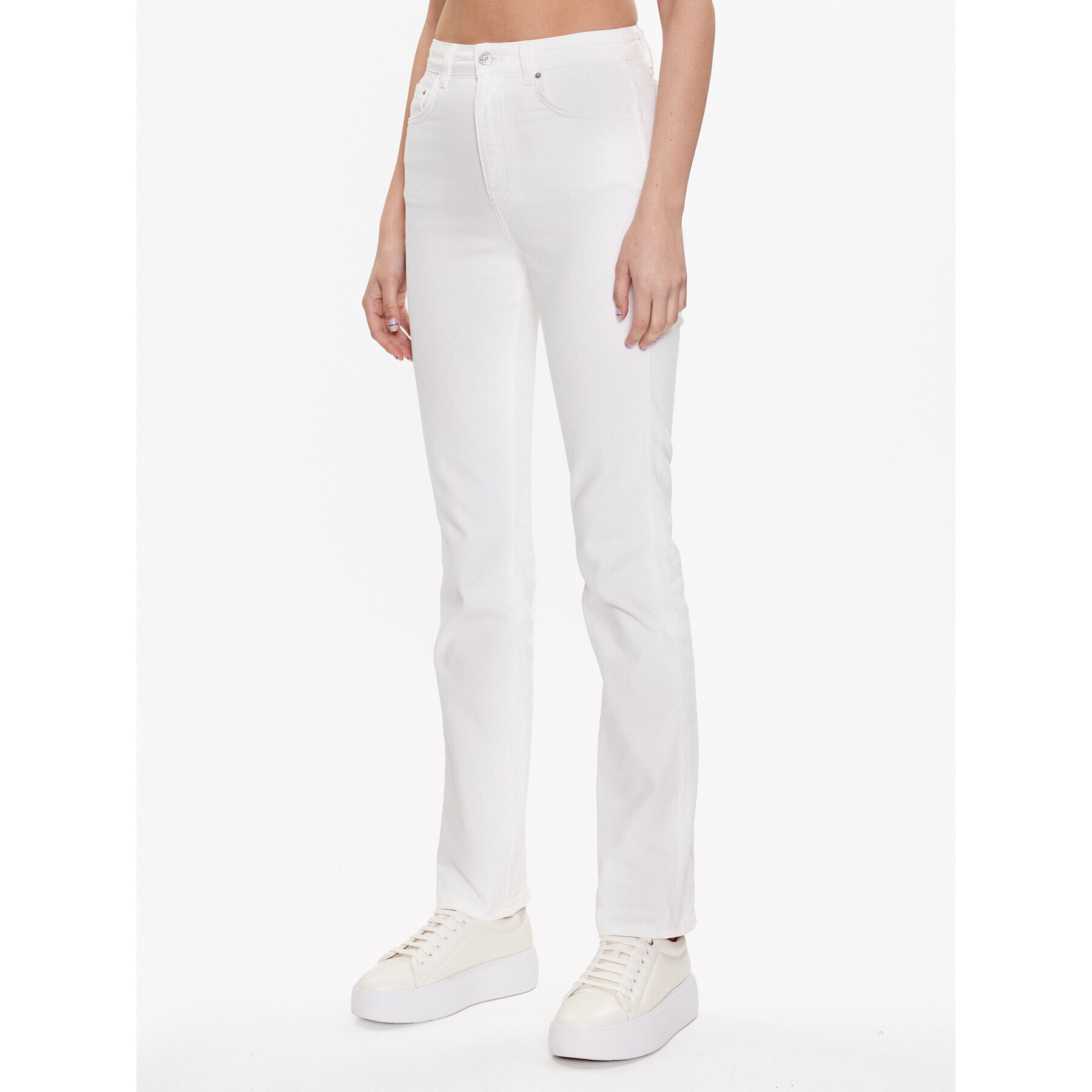Gina Tricot Дънки 18983 Бял Slim Fit - Pepit.bg