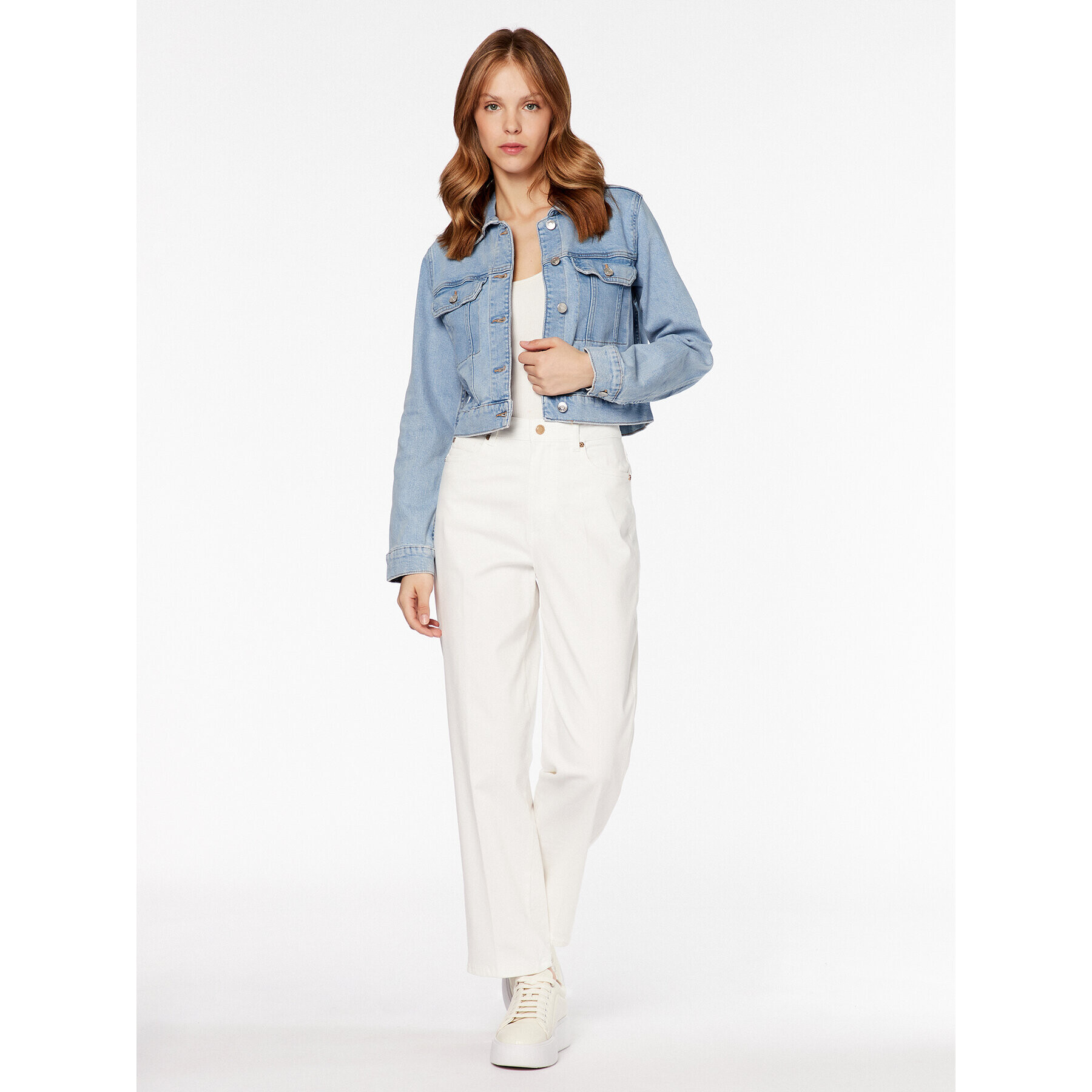 Gina Tricot Дънково яке 18792 Син Regular Fit - Pepit.bg