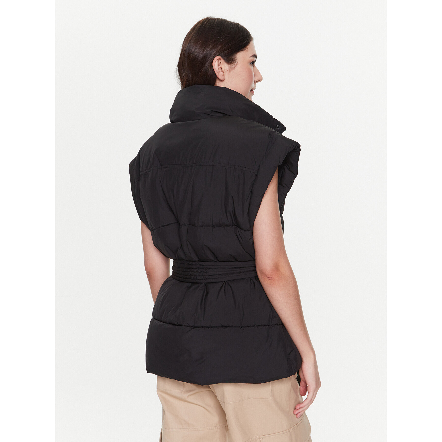 Gina Tricot Елек Leandra 17905 Черен Relaxed Fit - Pepit.bg