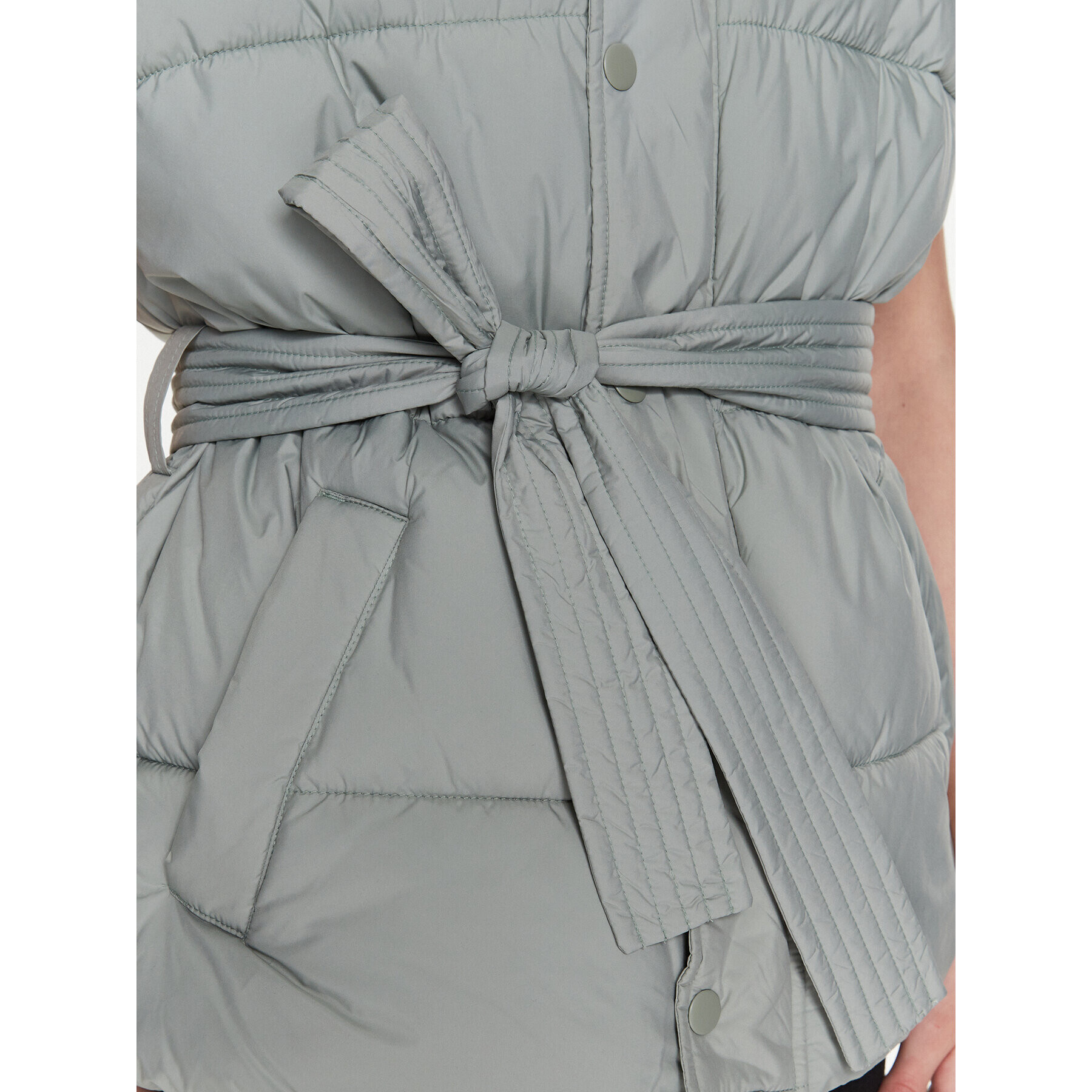 Gina Tricot Елек Leandra 17905 Зелен Relaxed Fit - Pepit.bg