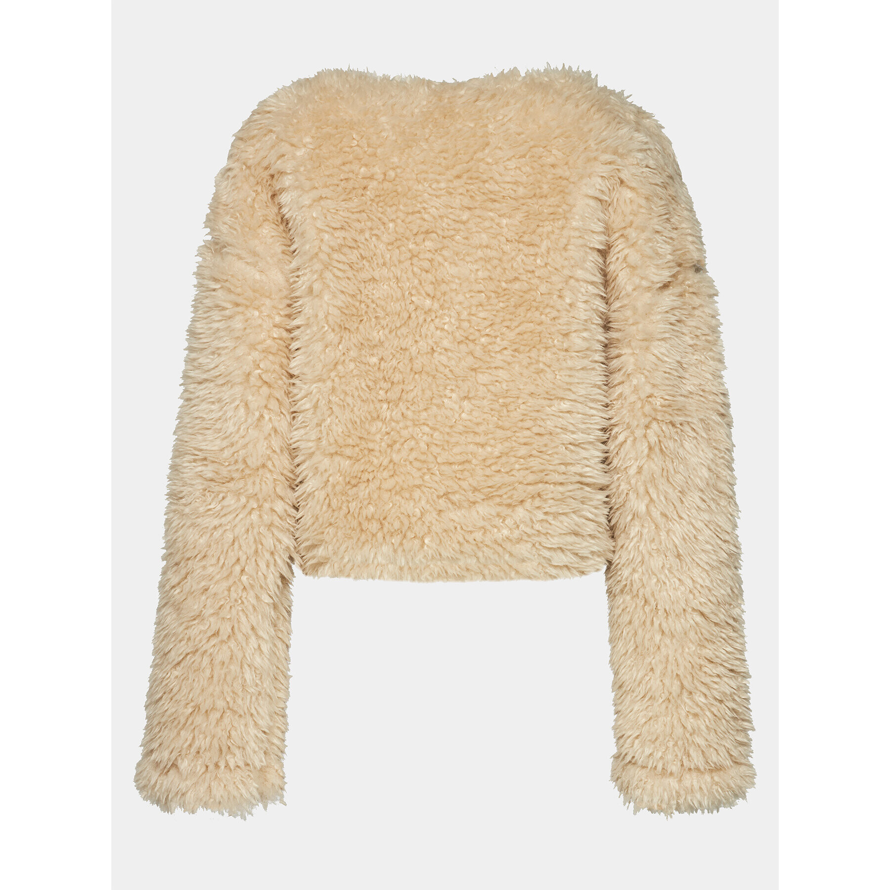 Gina Tricot Кожено палто 20976 Бежов Oversize - Pepit.bg
