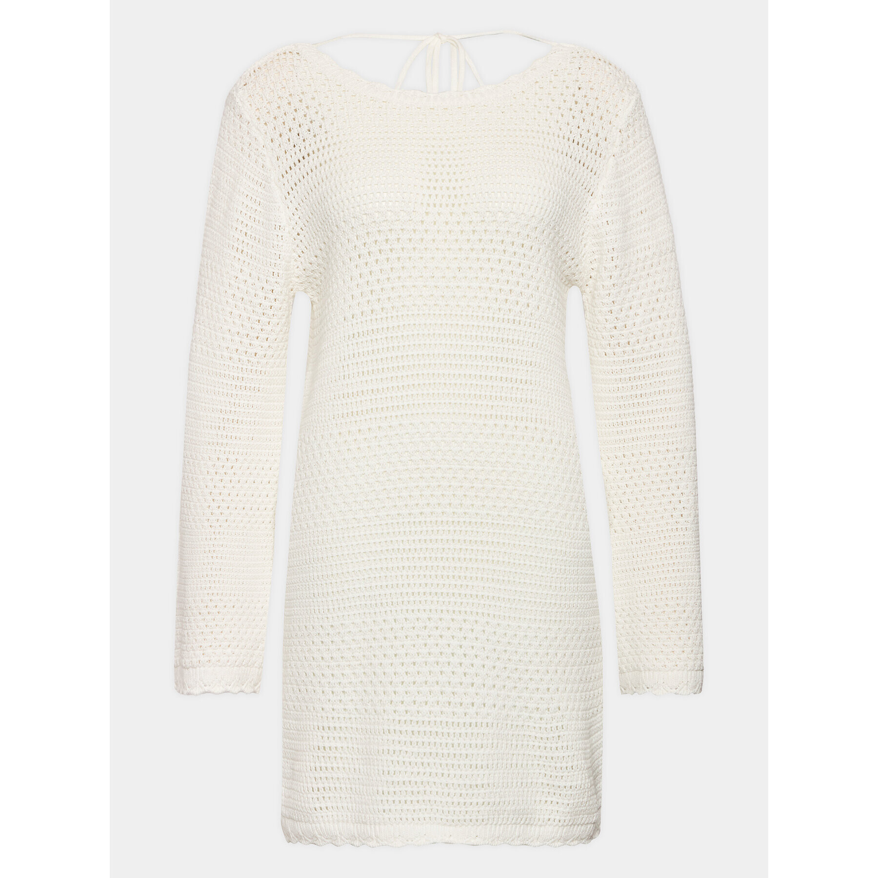 Gina Tricot Плетена рокля 19477 Бял Regular Fit - Pepit.bg