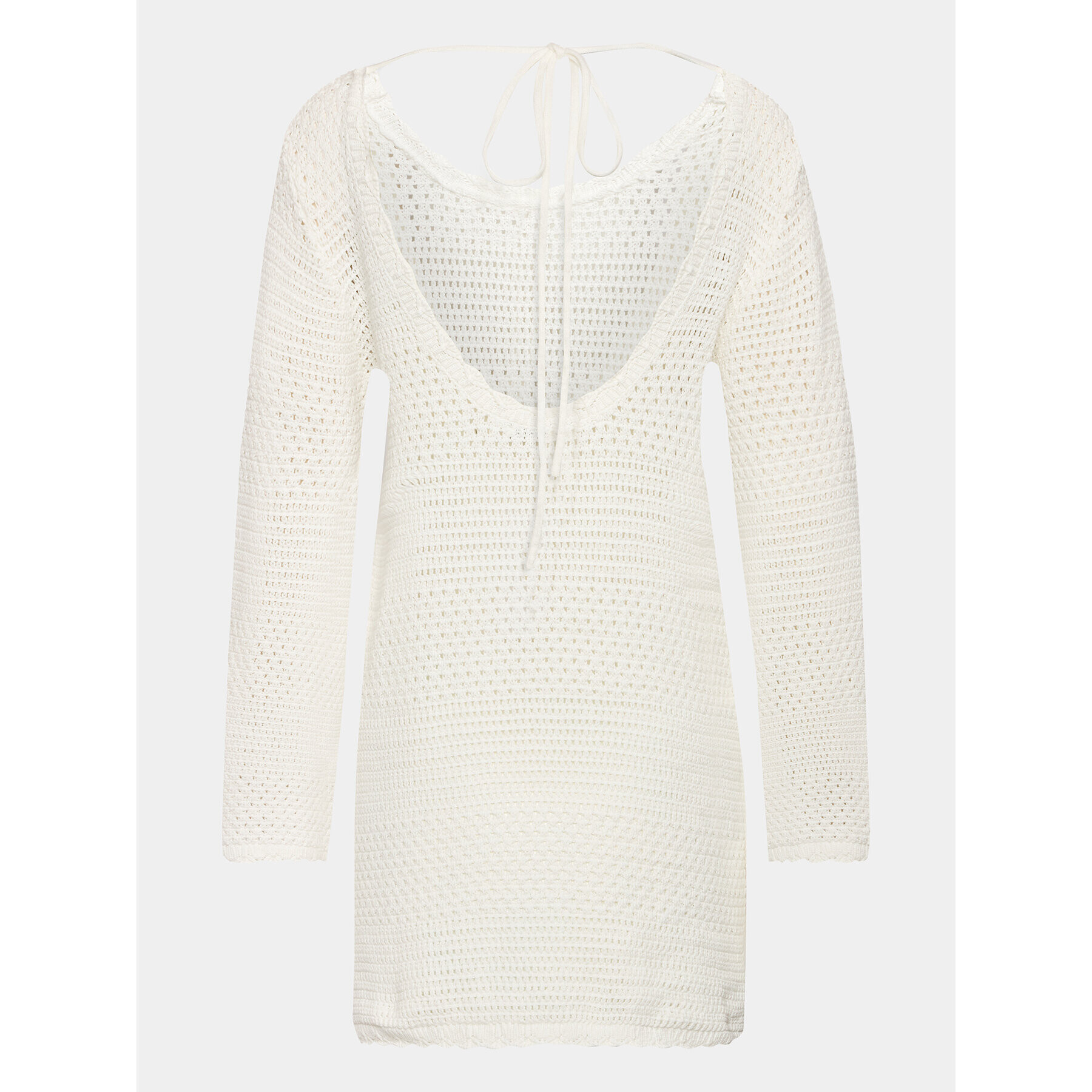 Gina Tricot Плетена рокля 19477 Бял Regular Fit - Pepit.bg