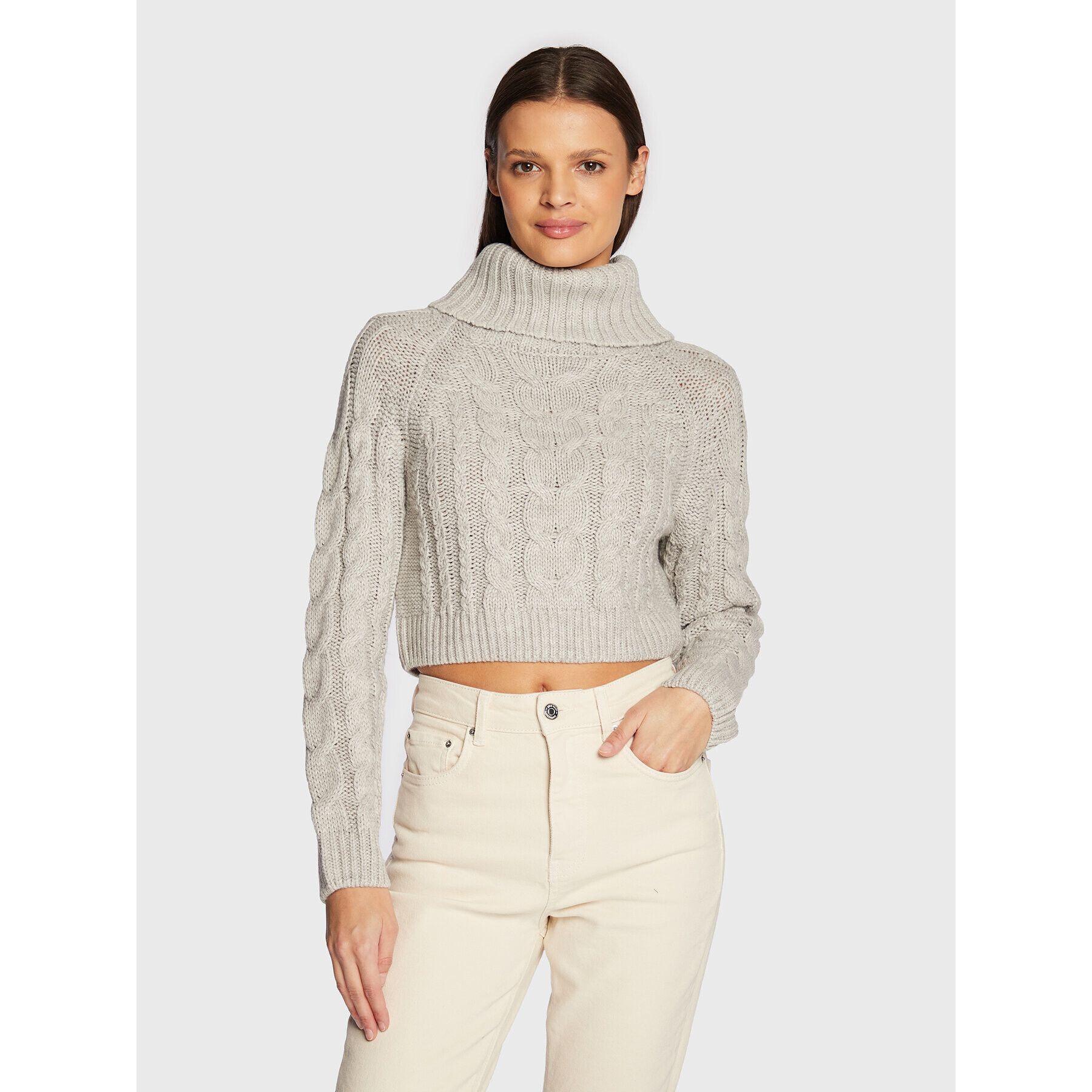 Gina Tricot Поло Mika 17827 Сив Regular Fit - Pepit.bg