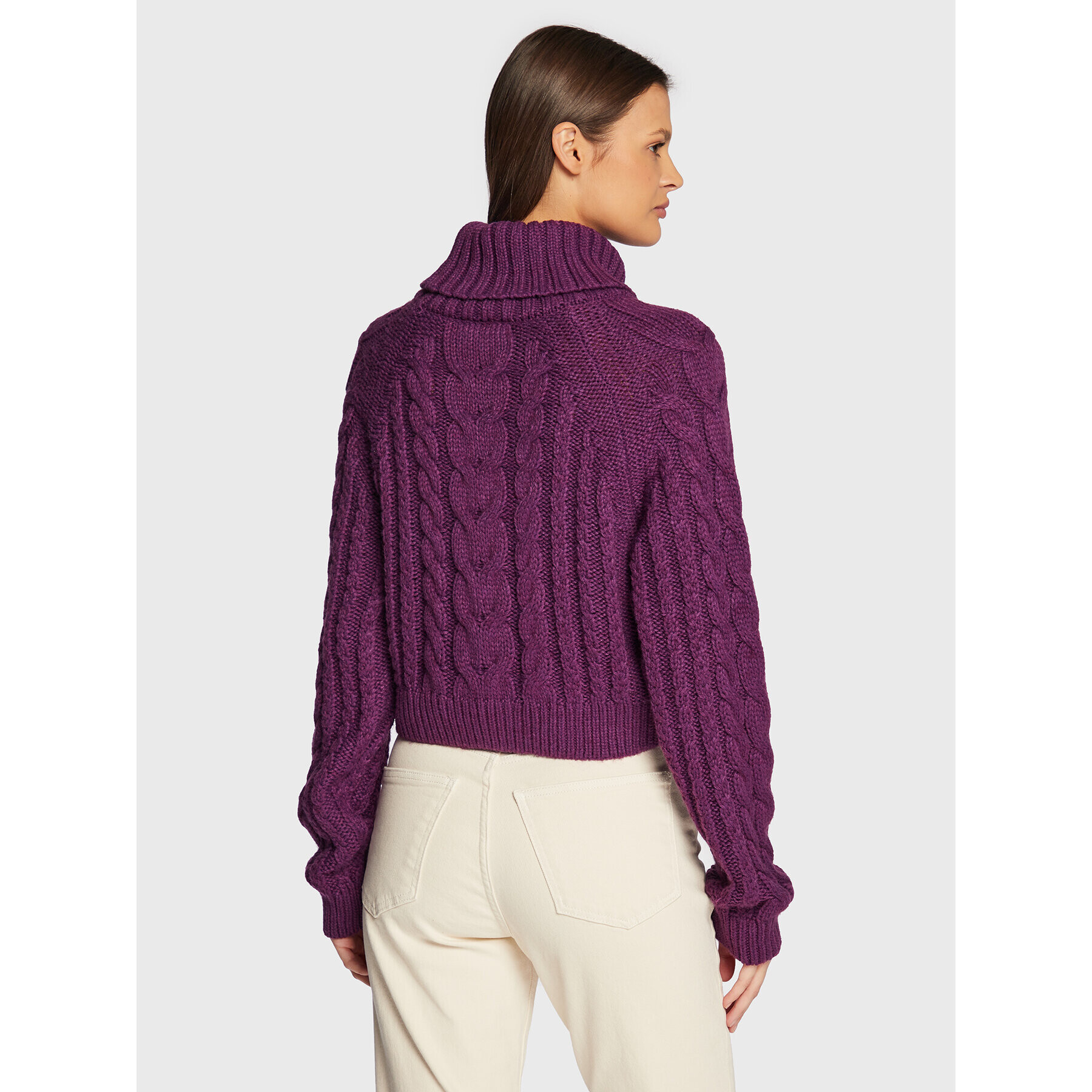 Gina Tricot Поло Mika 17827 Виолетов Regular Fit - Pepit.bg