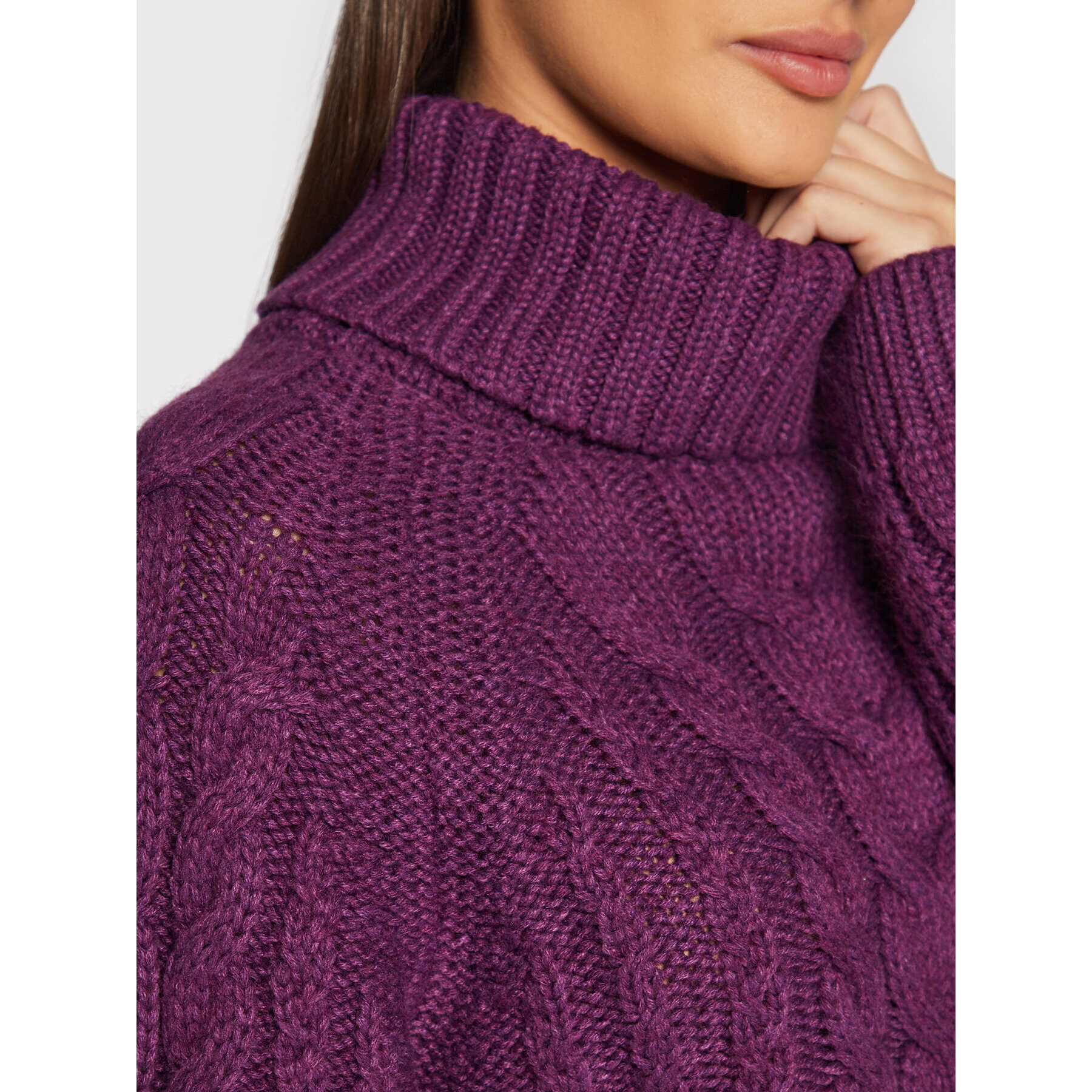 Gina Tricot Поло Mika 17827 Виолетов Regular Fit - Pepit.bg