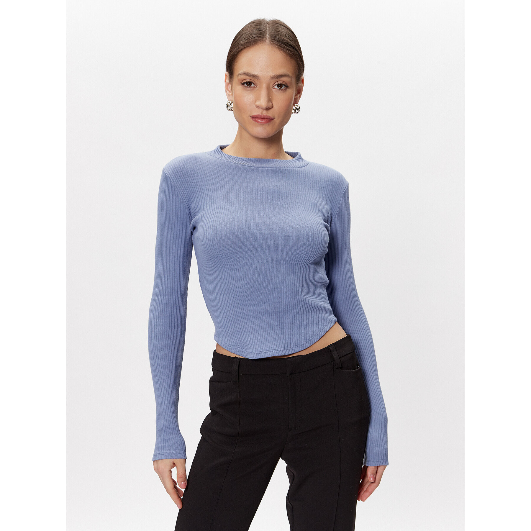 Gina Tricot Пуловер 20400 Син Regular Fit - Pepit.bg